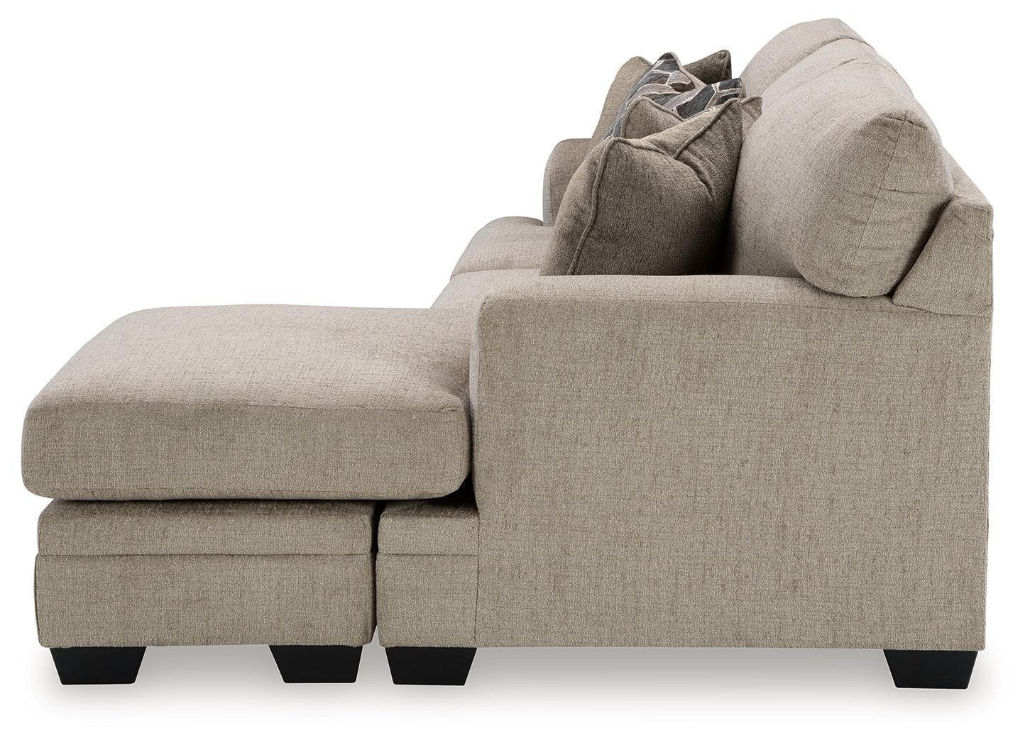 Stonemeade Taupe Sofa Chaise, Chair, and Ottoman
