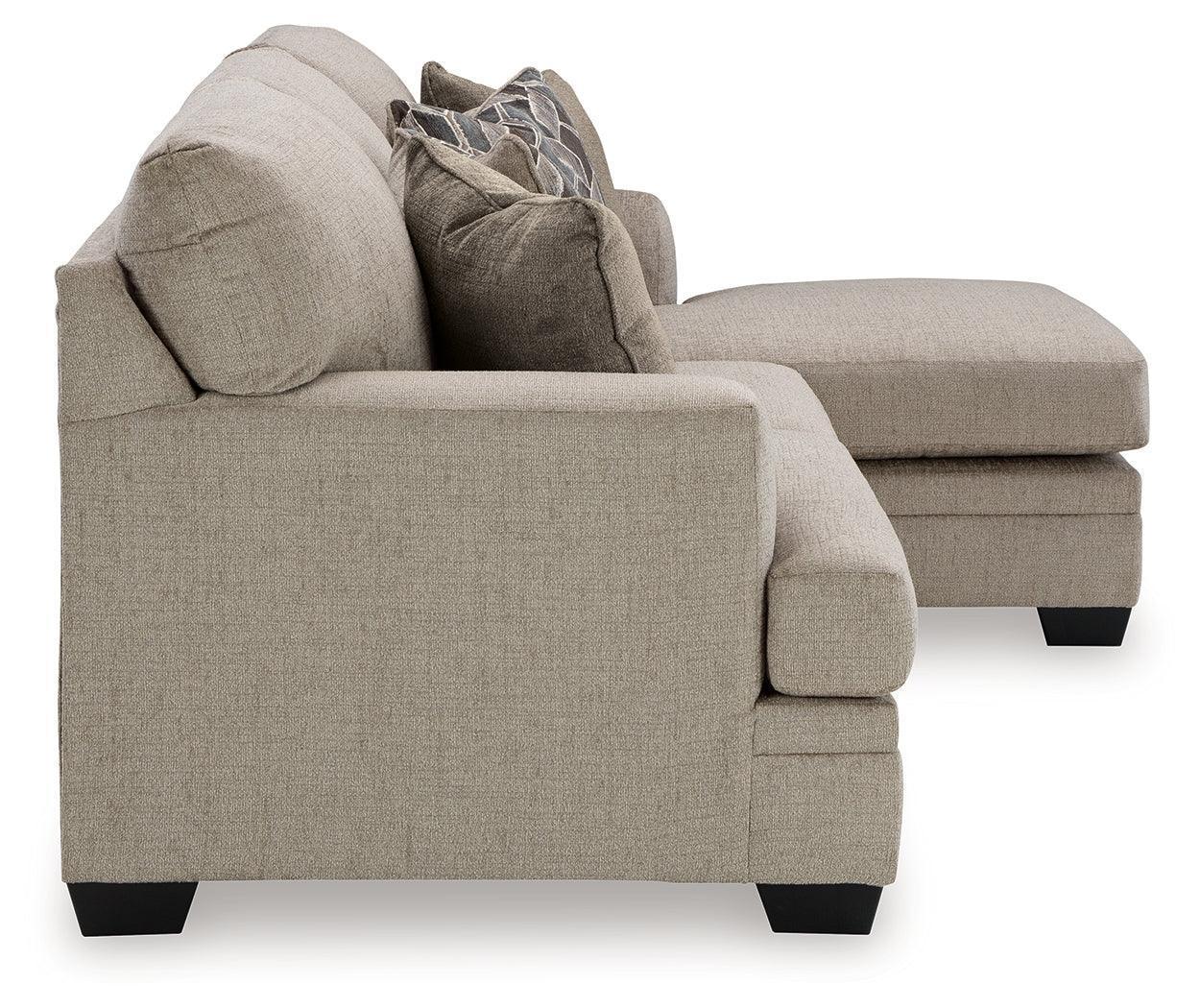 Stonemeade Taupe Sofa Chaise, Chair, and Ottoman