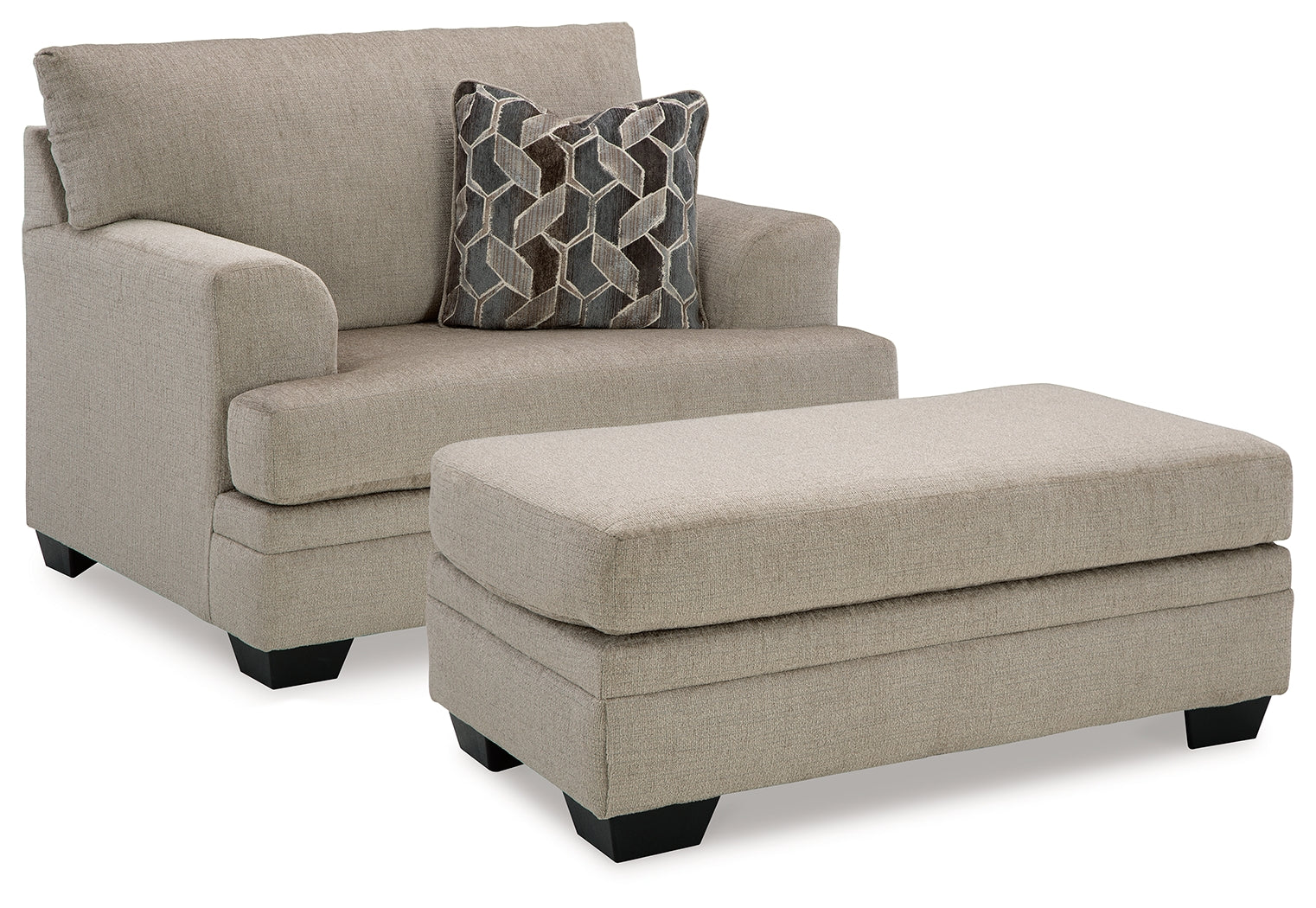 Stonemeade Taupe Chair and Ottoman