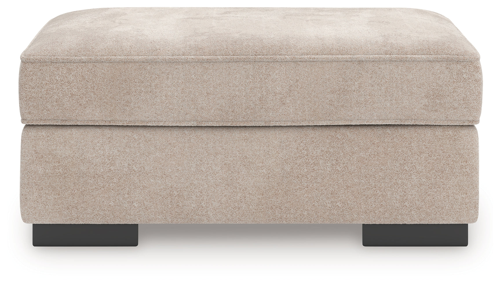 High Profile Taupe Chenille Ottoman