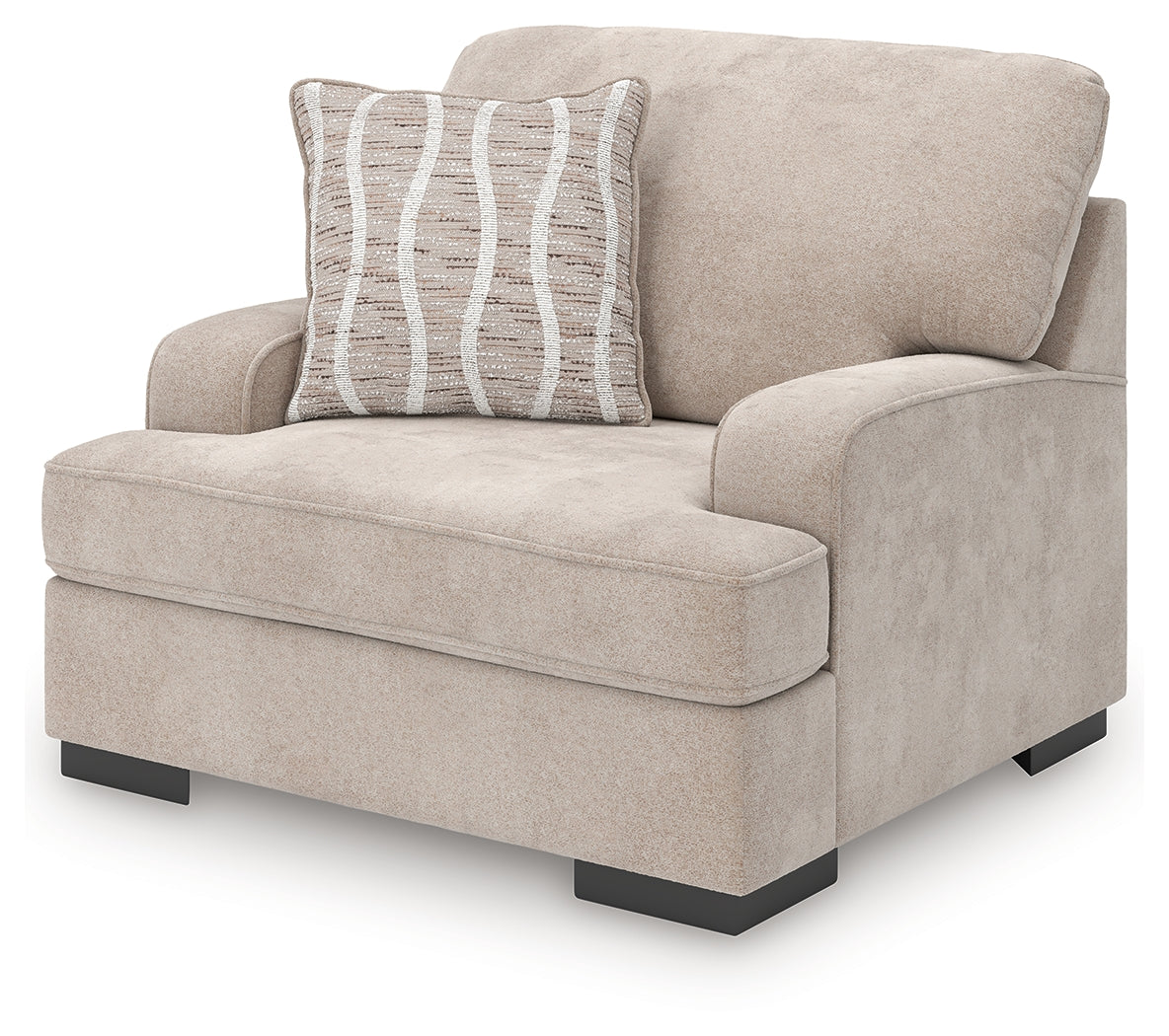 High Profile Taupe Chenille Oversized Chair