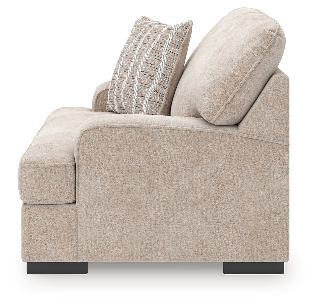 High Profile Taupe Chenille Oversized Chair