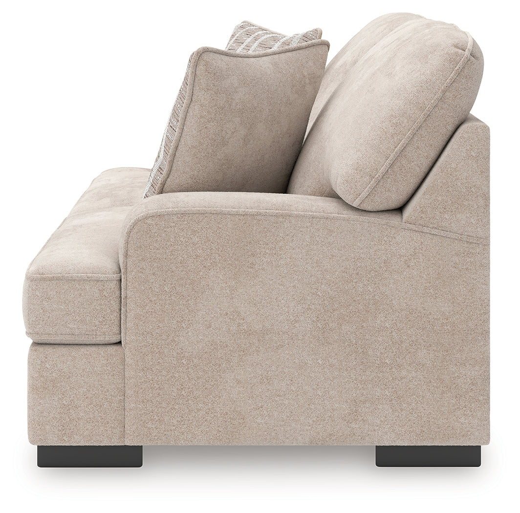 High Profile Taupe Chenille Loveseat