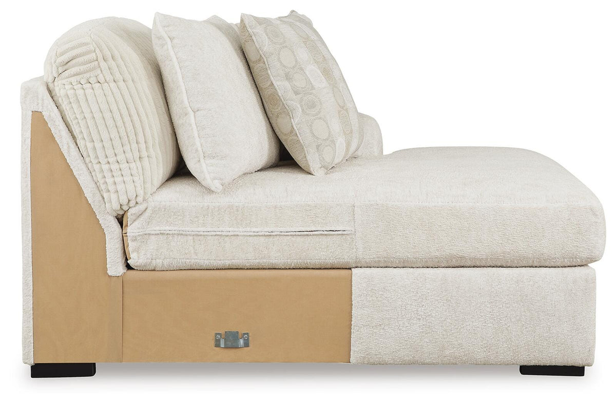 Chessington Ivory 2-Piece Sectional with Ottoman — side view