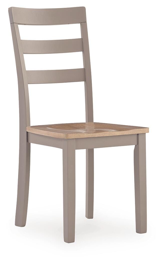 Harperfeld Natural/Gray Dining Chair — angled view