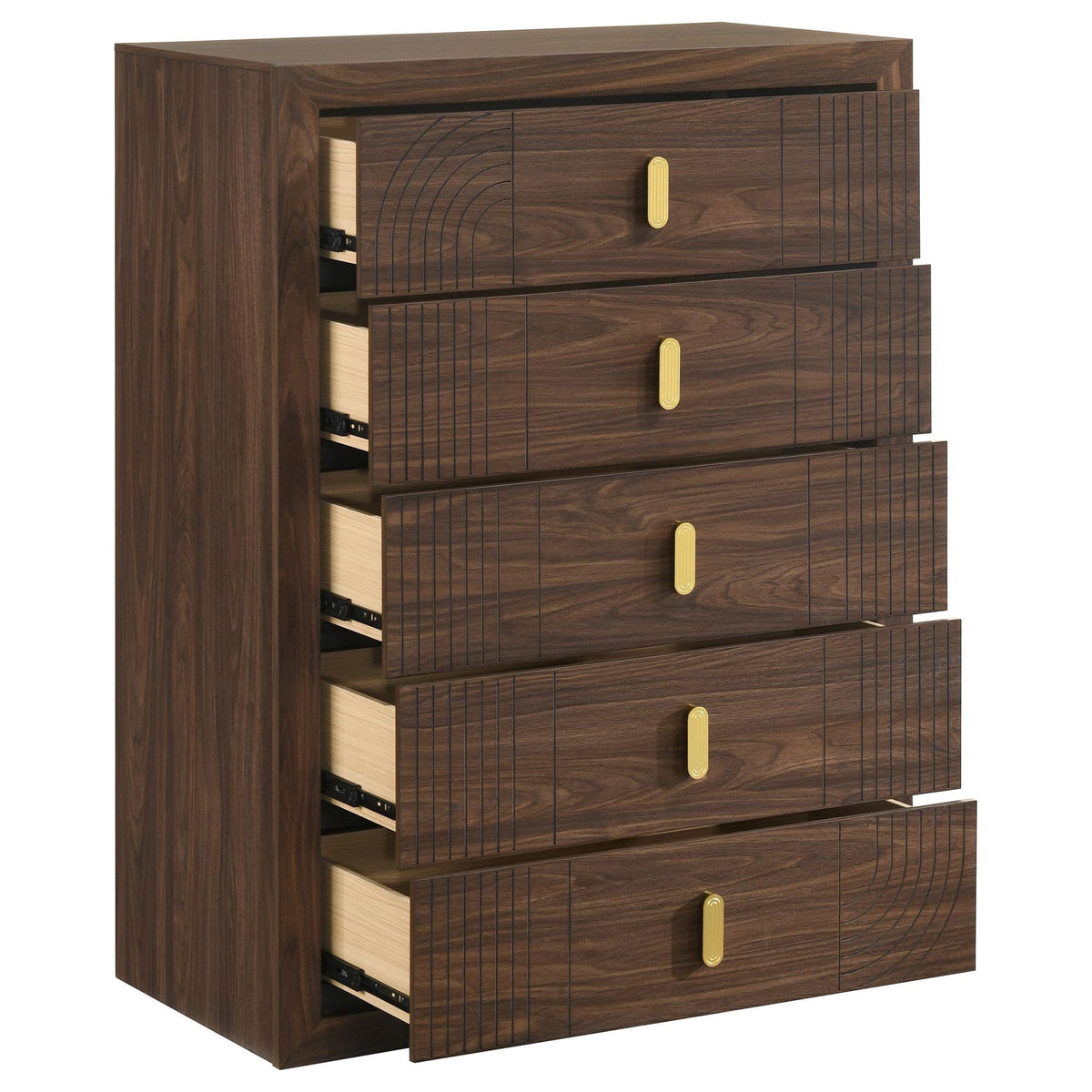 Etienne 5-Drawer Bedroom Chest of Drawers Walnut — product image 10