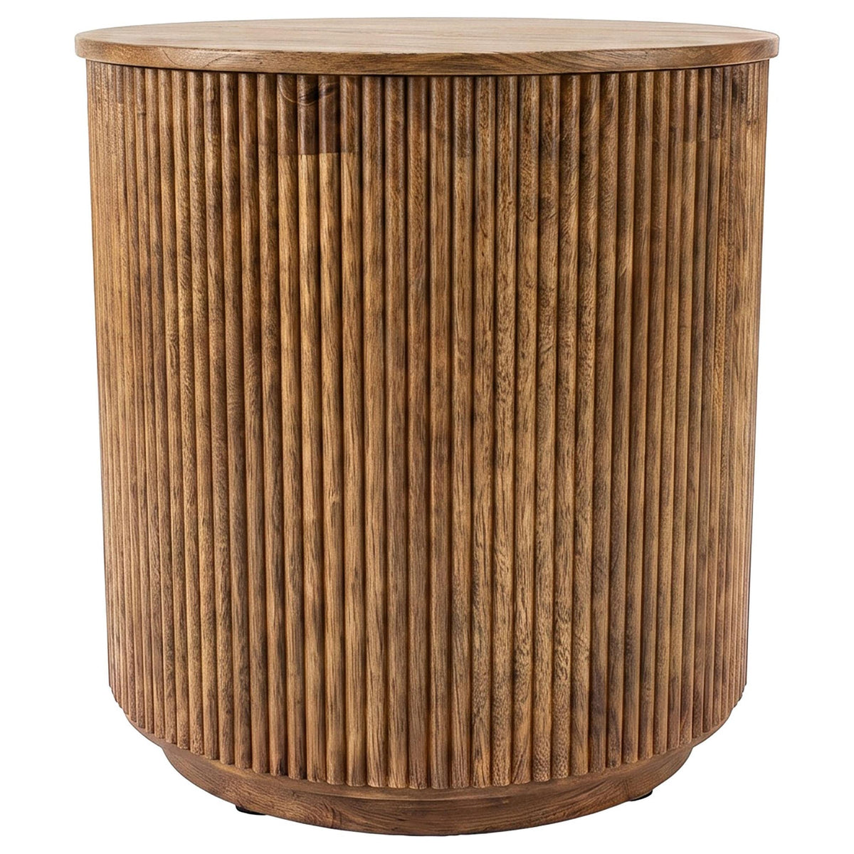 Coffey 3-Piece Round Coffee and End Table Set Light Brown — product image 3