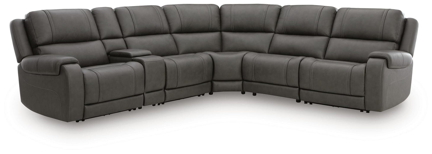 5Z - Pittson Anchor Leather 6-Piece Power Reclining Sectional view 3