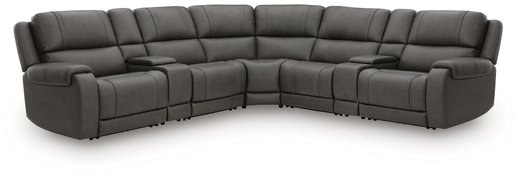 5Z - Pittson Anchor Leather 7-Piece Power Reclining Sectional view 4