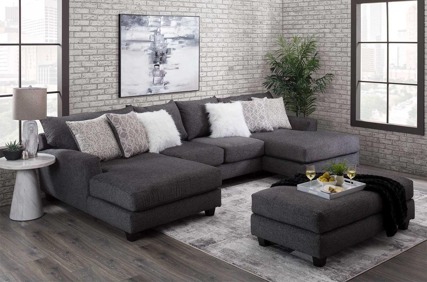 6000 Gray Sectional - Ella Furniture