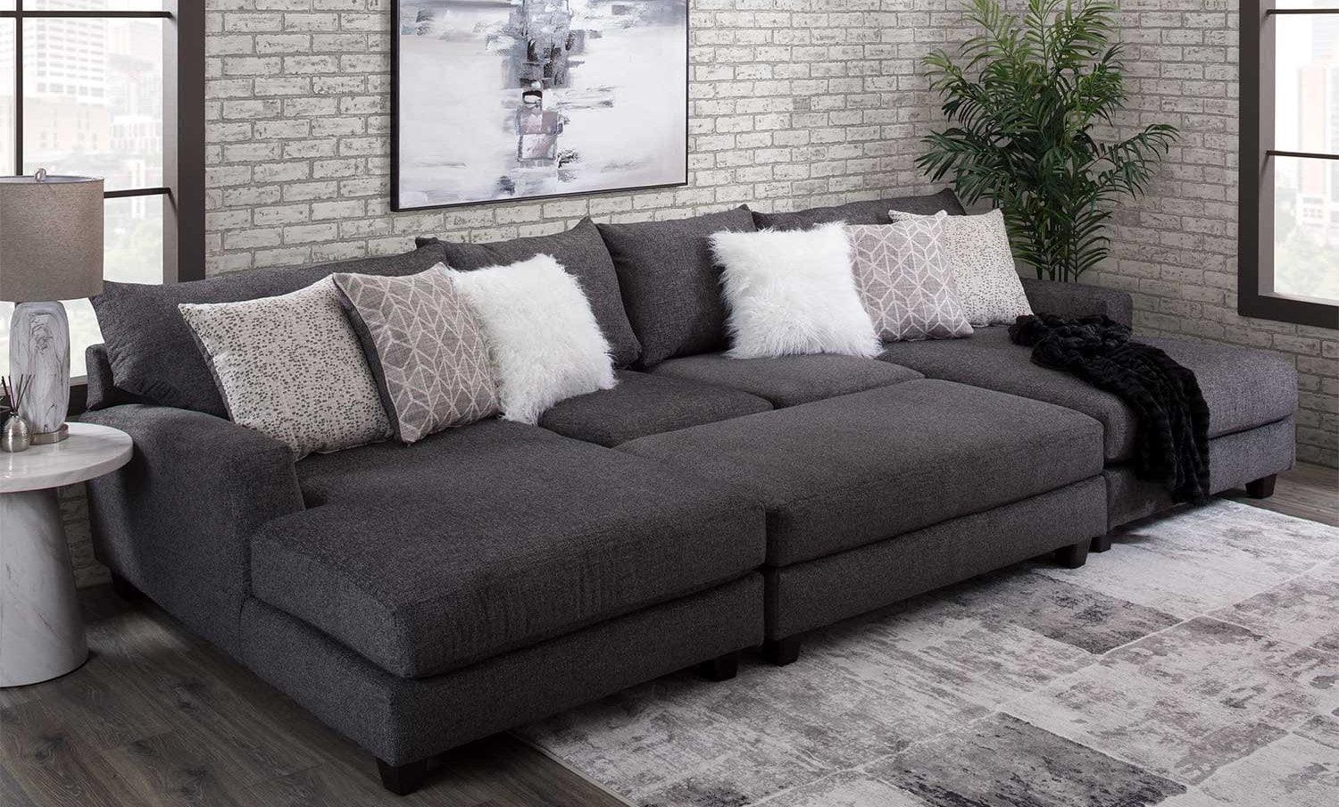 6000 Gray Sectional - Ella Furniture
