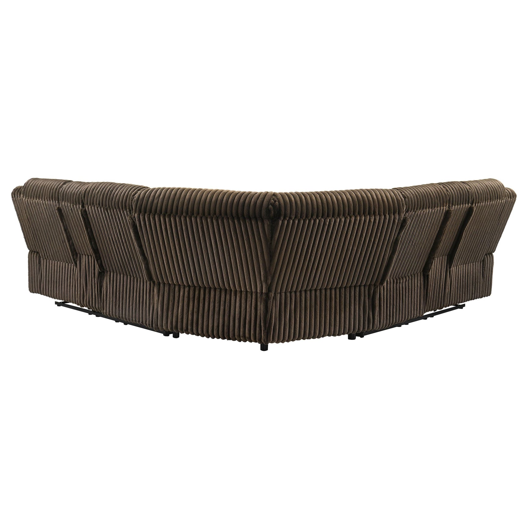Atkinson Upholstered Reclining Sectional Sofa Chocolate