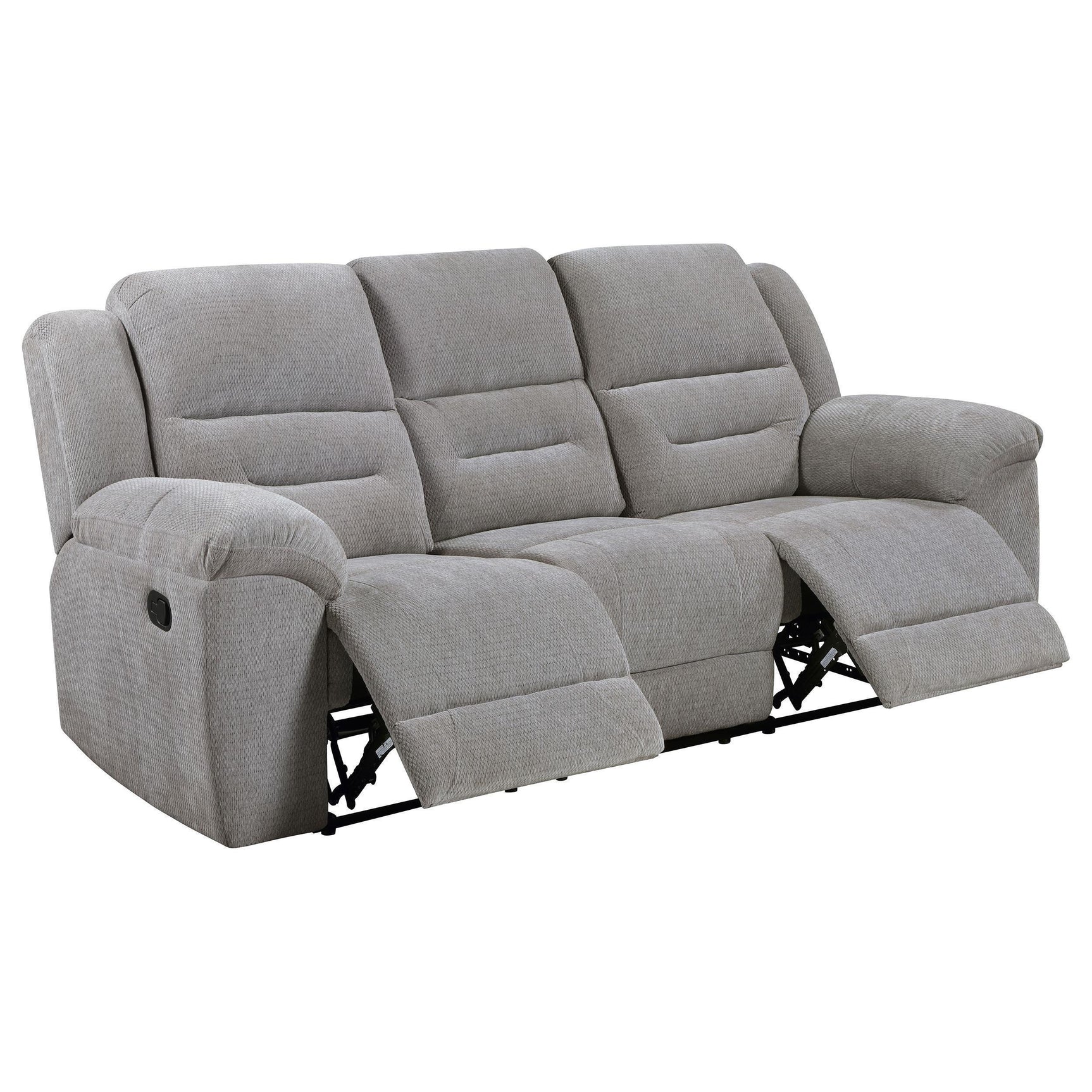 Grimm Gray Reclining Sofa Loveseat