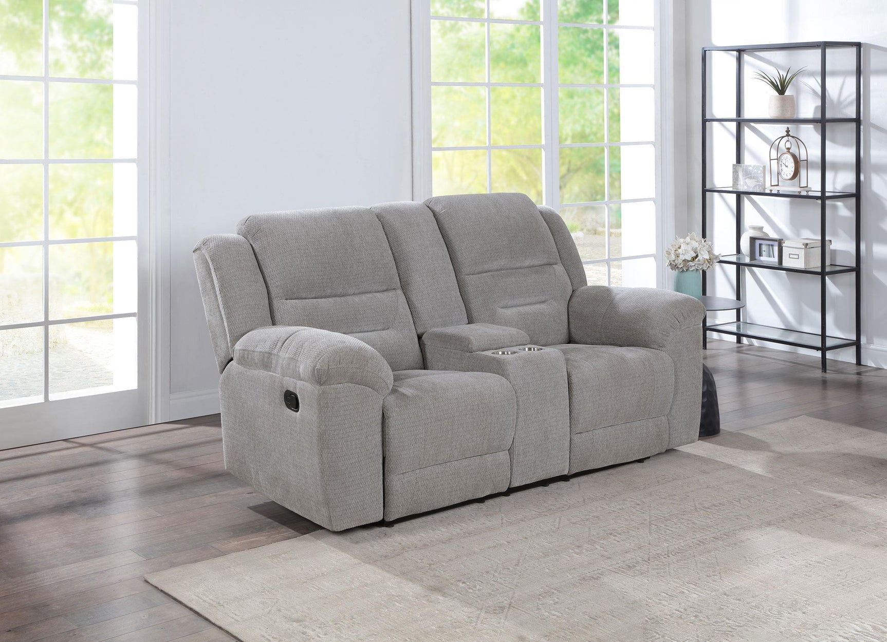 Grimm Gray Reclining Loveseat