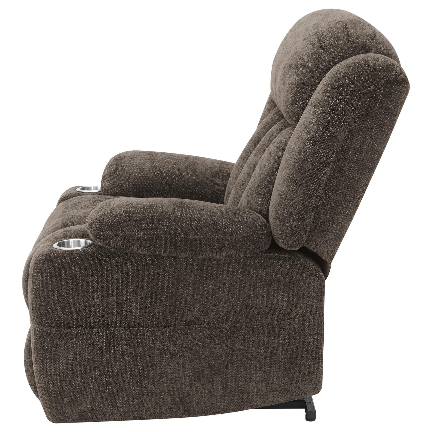 Houston Upholstered Power Lift Recliner Chair Dark Brown 603233P