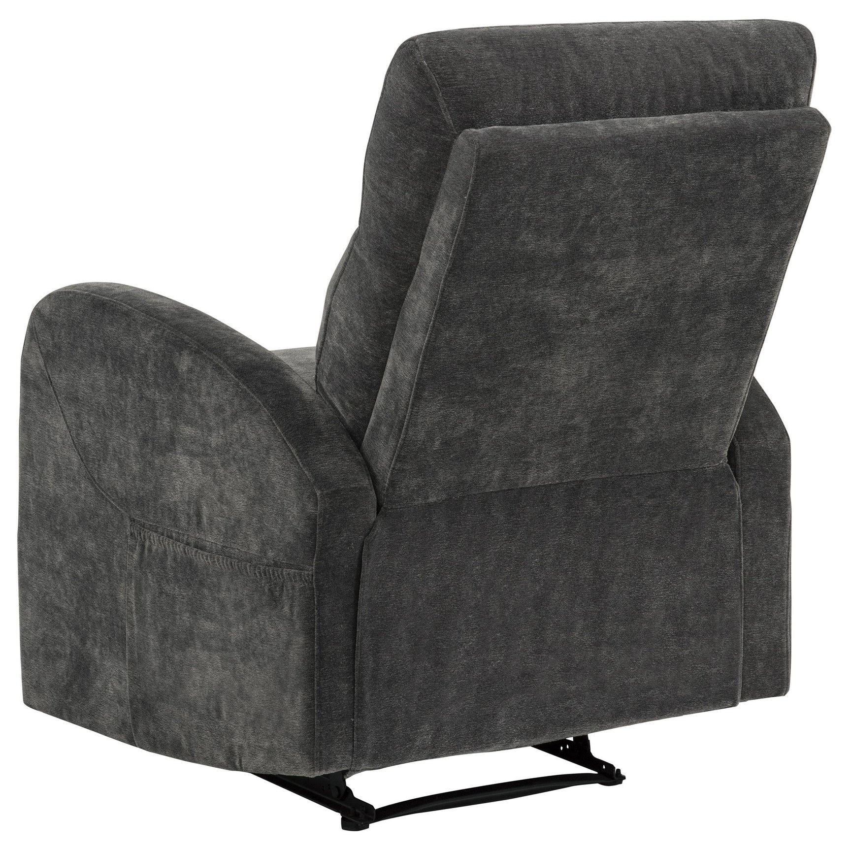 Hamilton Chenille Upholstered Manual Glider Recliner Charcoal Grey