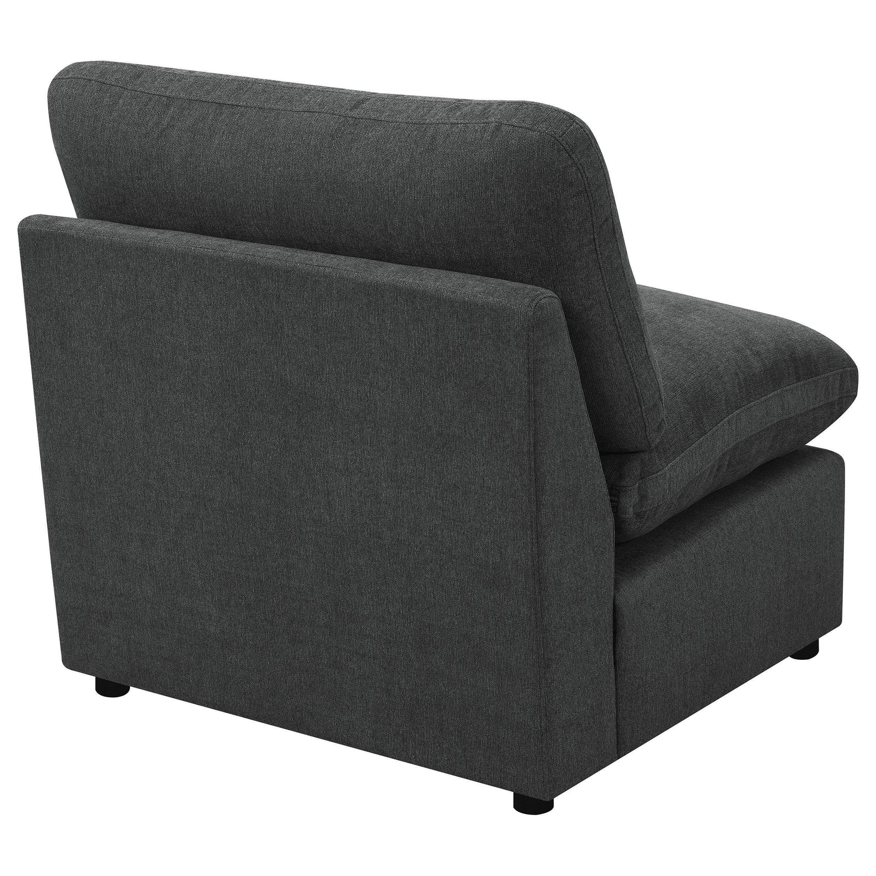 Collins Modular Armless Chair Dark Grey