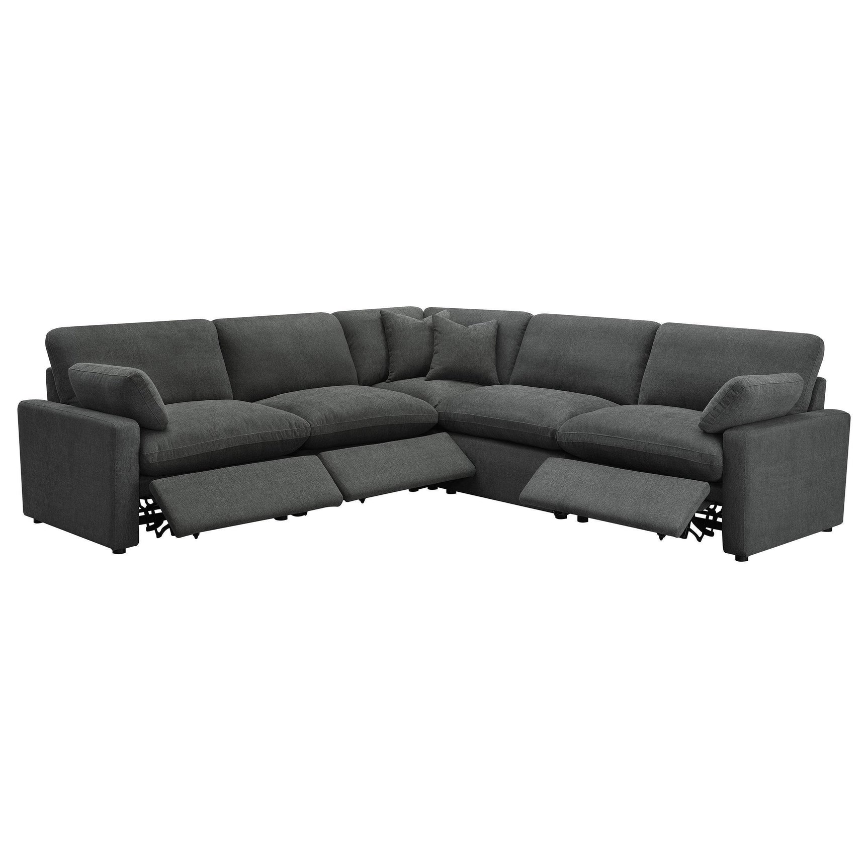 Collins 5-Piece Modular Power Reclining Sectional Dark Grey
