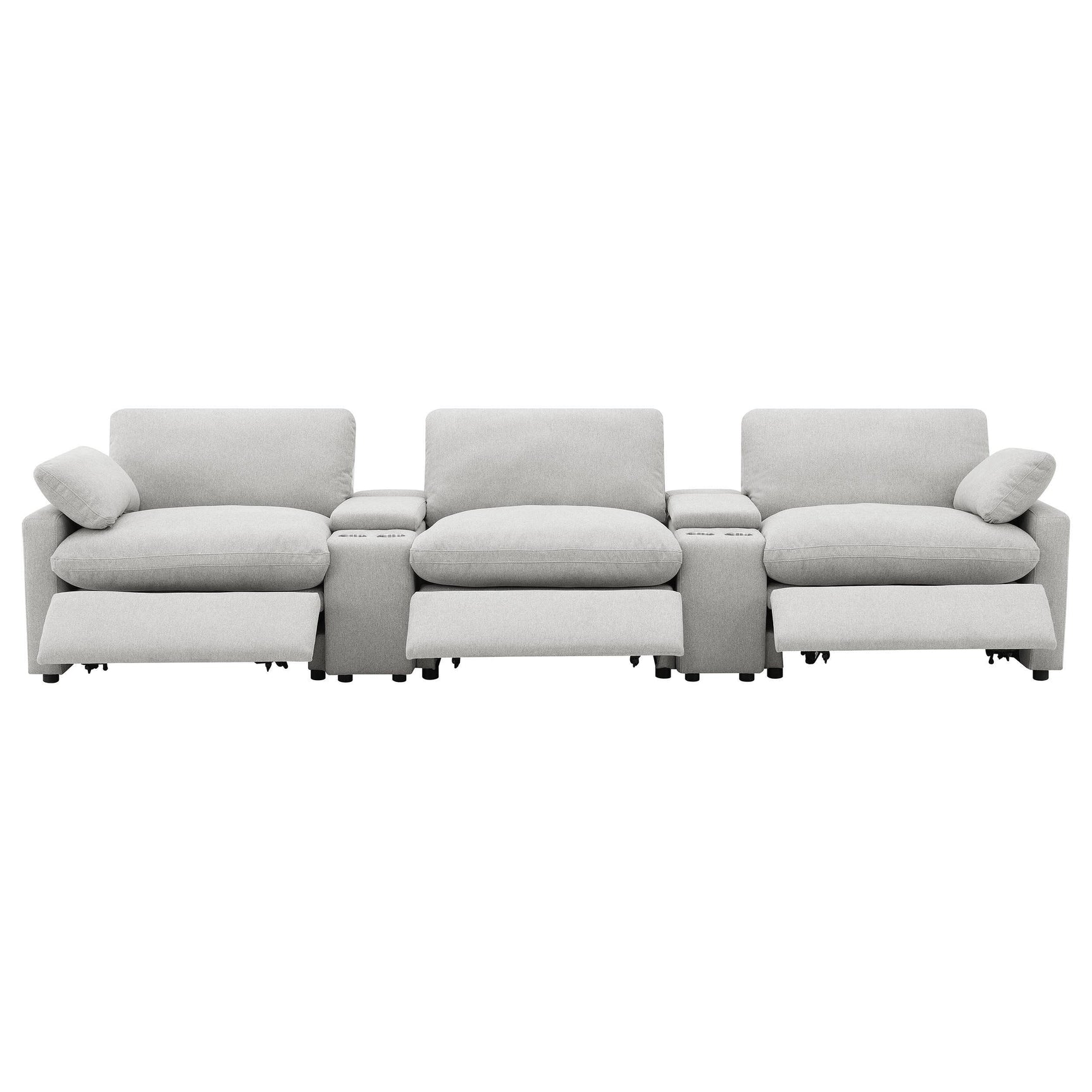 Collins 5-piece Power Reclining Home Theater Seating Grey
