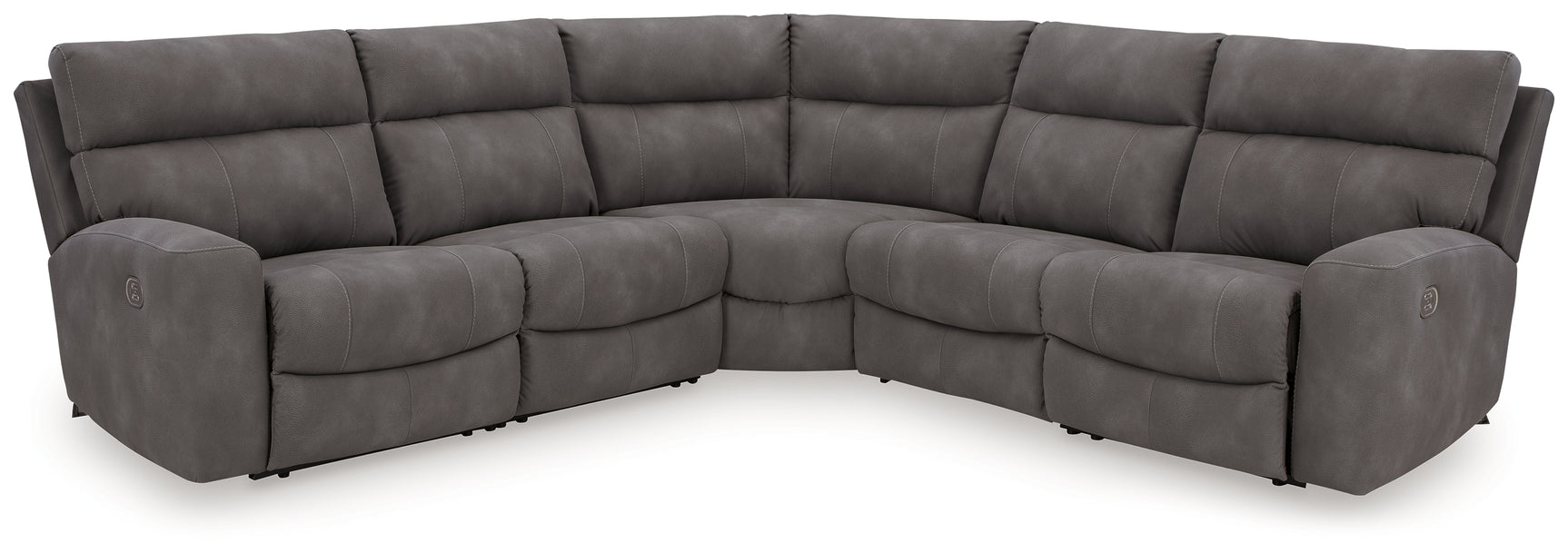 Next-Gen DuraPella Slate Microfiber 5-Piece Power Reclining Sectional