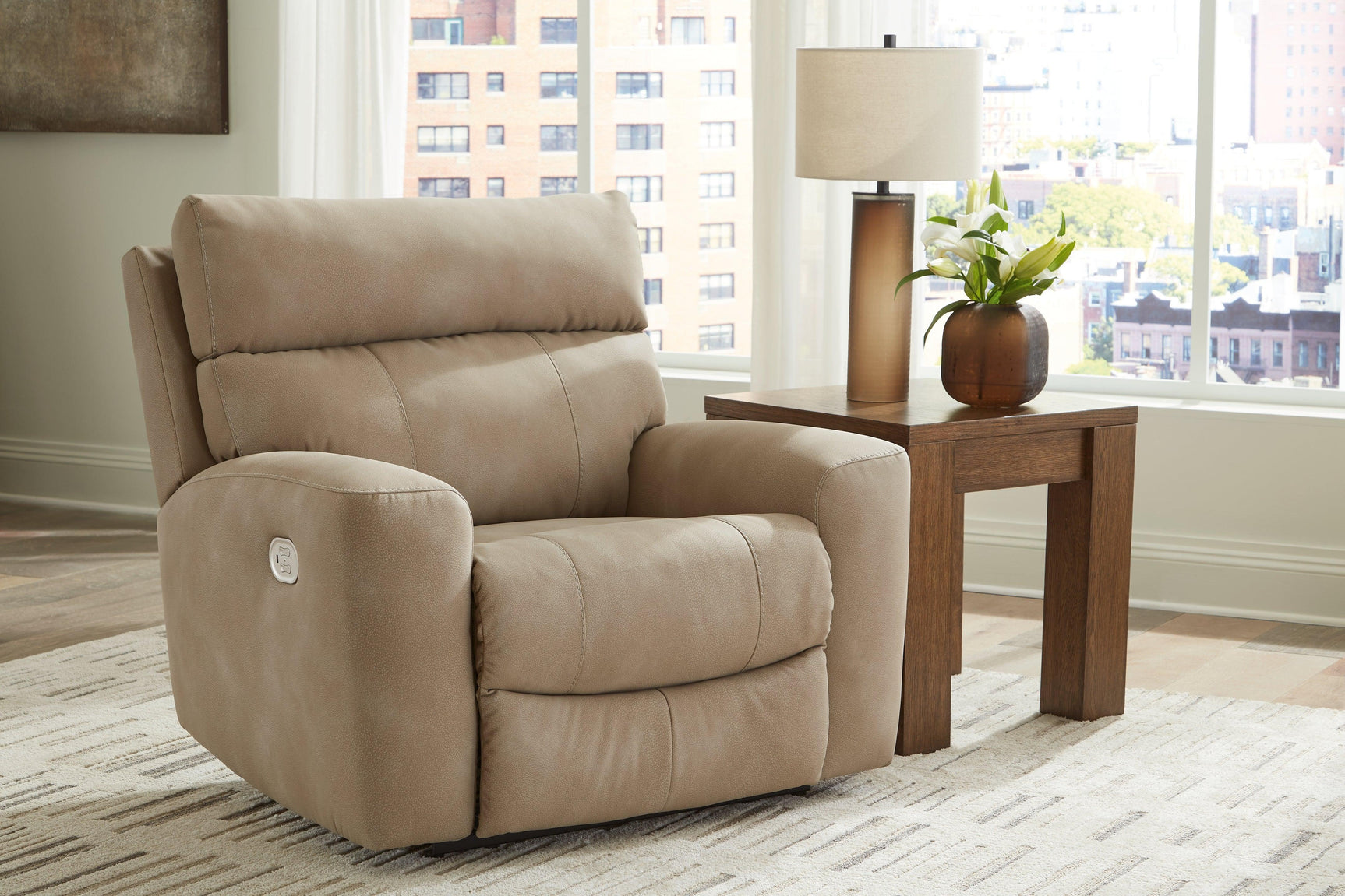 Next-Gen Durapella Sand Microfiber Power Recliner