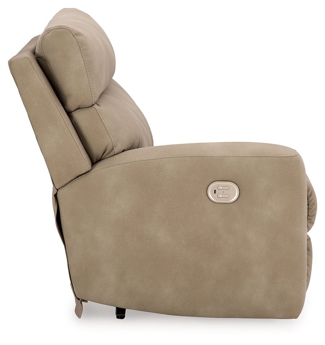 Next-Gen DuraPella Sand Microfiber 6-Piece Power Reclining Sectional