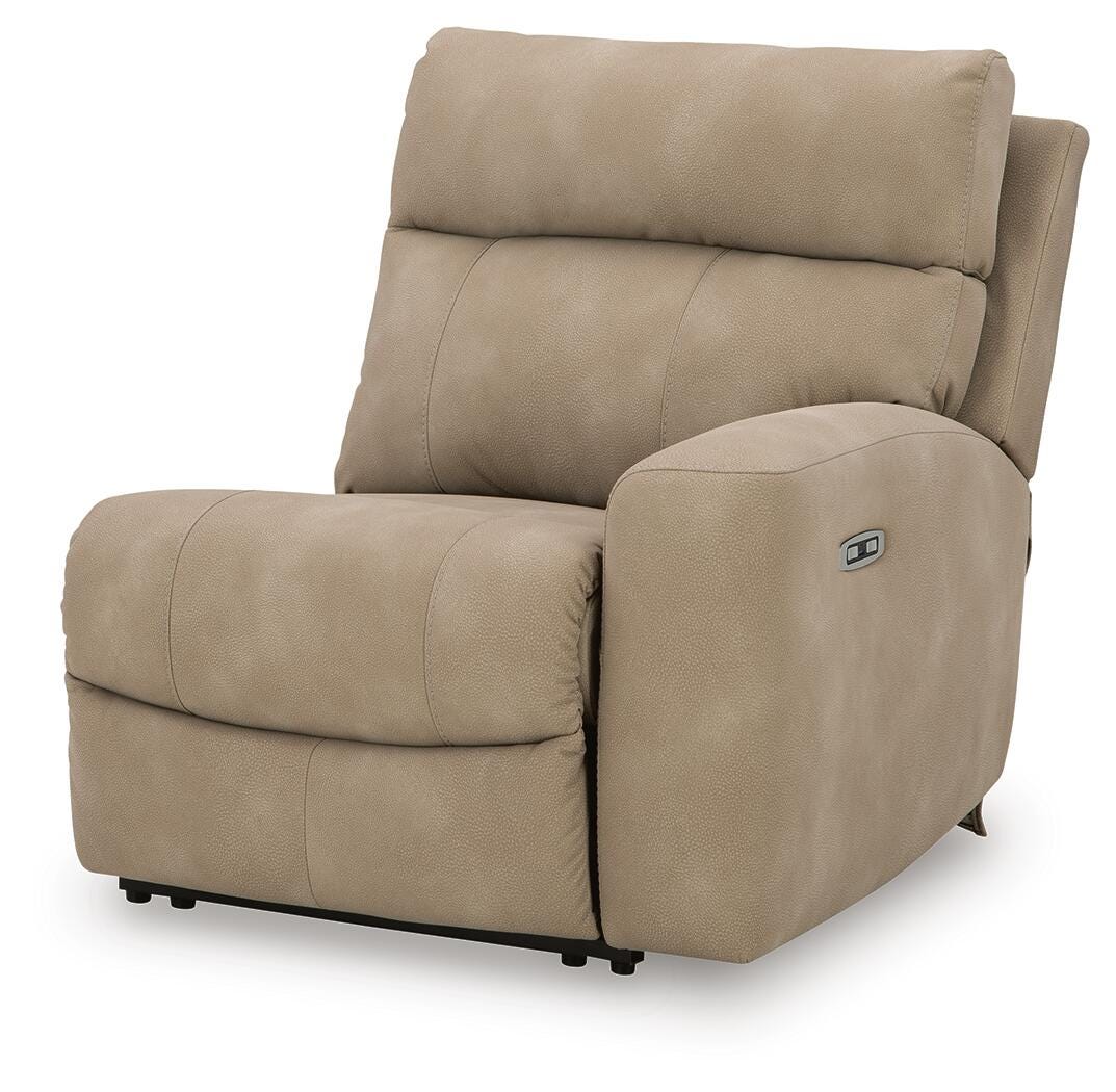 Next-Gen Durapella Sand 4-Piece Power Reclining Sectional angled view