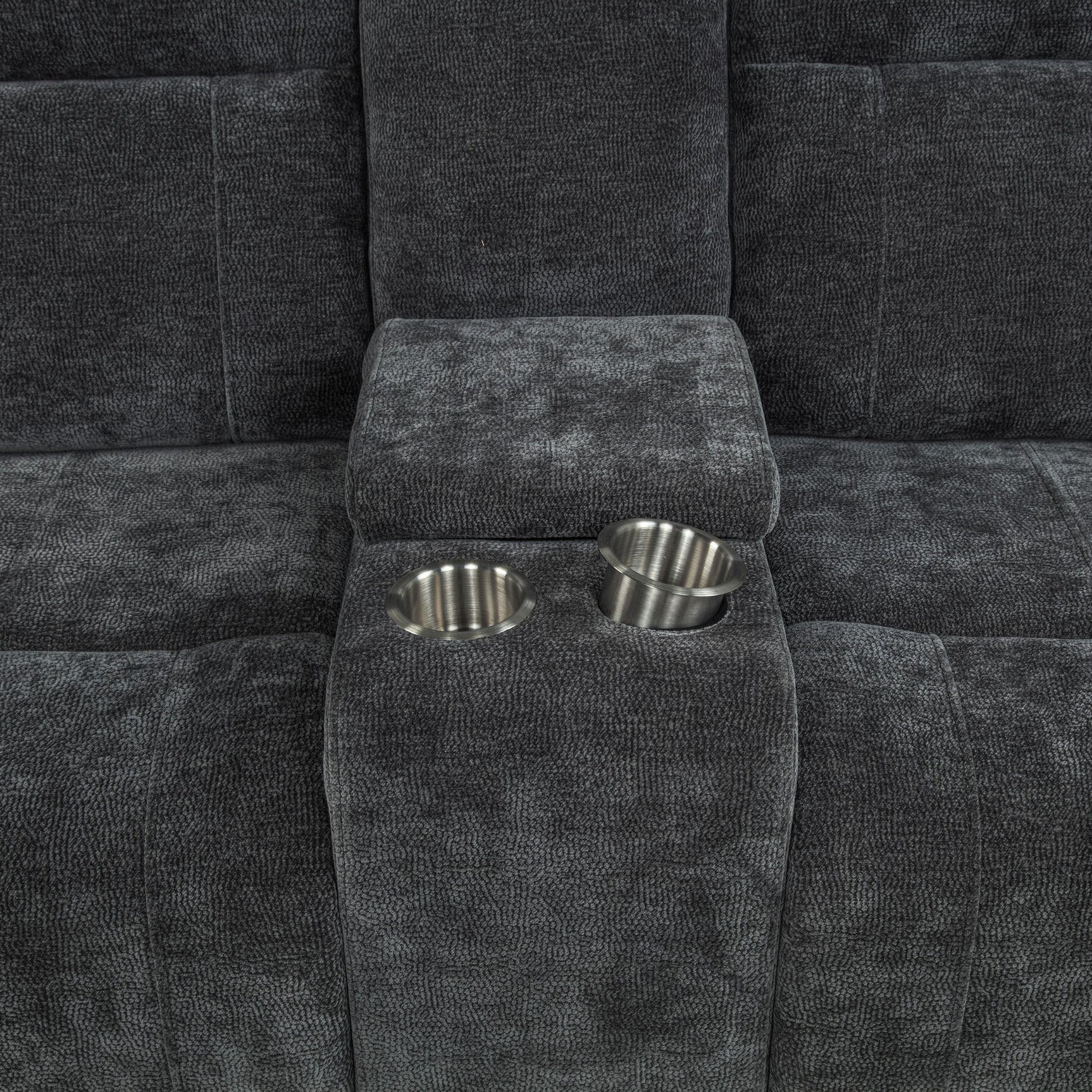 Kennett Chenille Upholstered Power Reclining Loveseat Grey