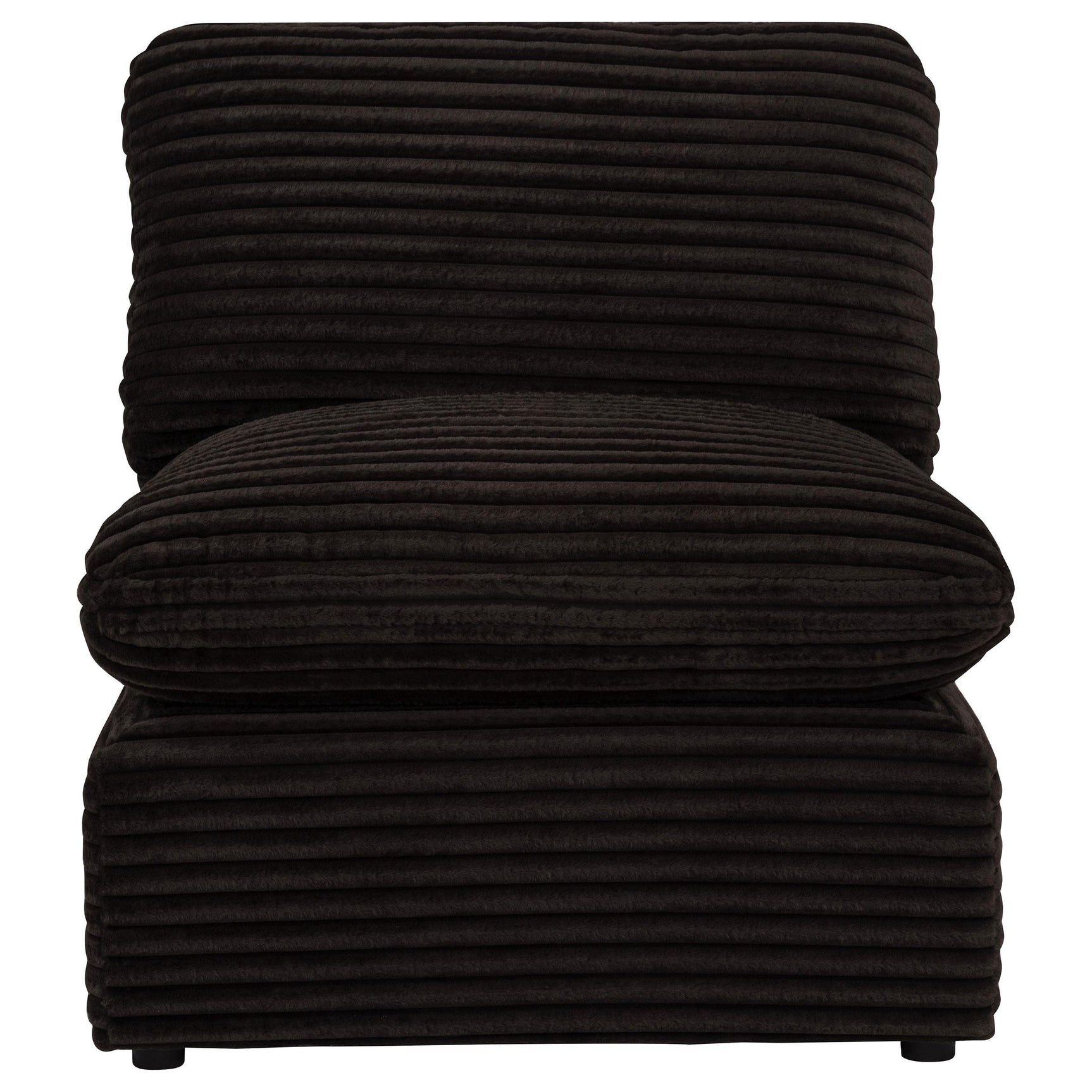 Collins Modular Armless Chair Chocolate Brown
