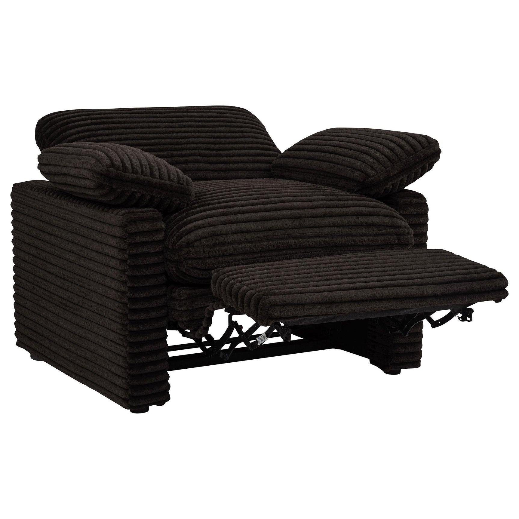 Collins Upholstered Power Recliner Chair Chocolate Brown