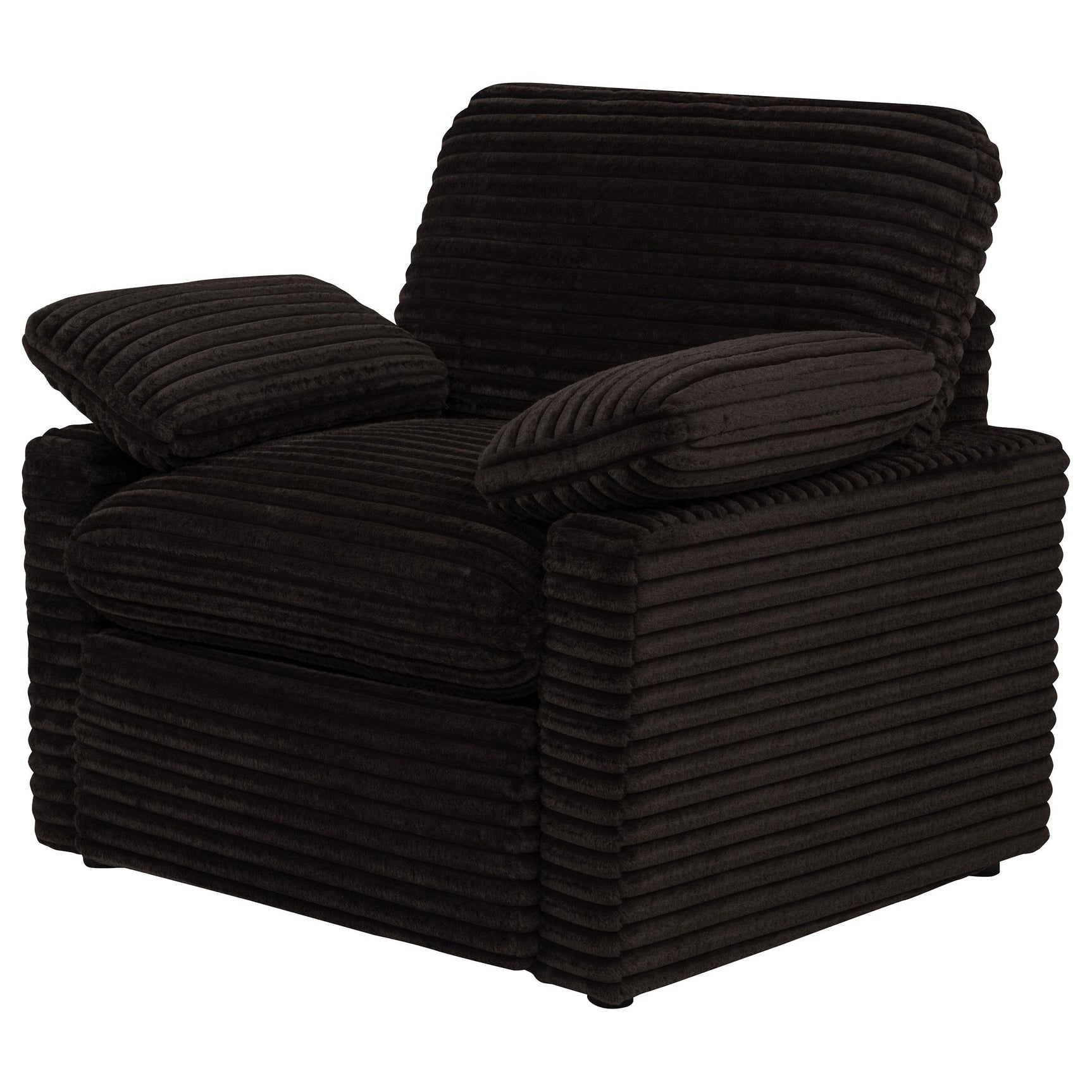 Collins Upholstered Power Recliner Chair Chocolate Brown