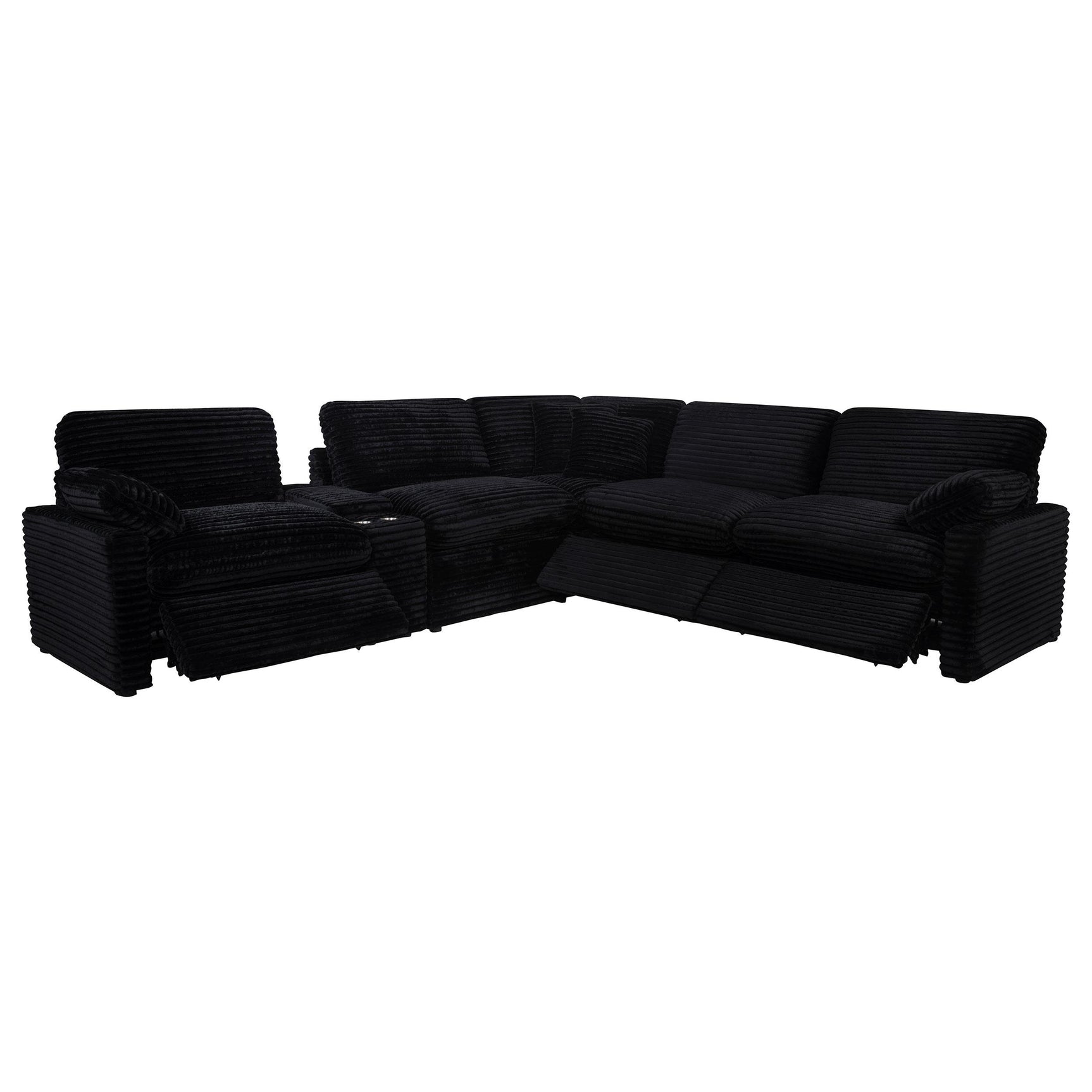 Collins 6-piece Modular Power Reclining Sectional Black