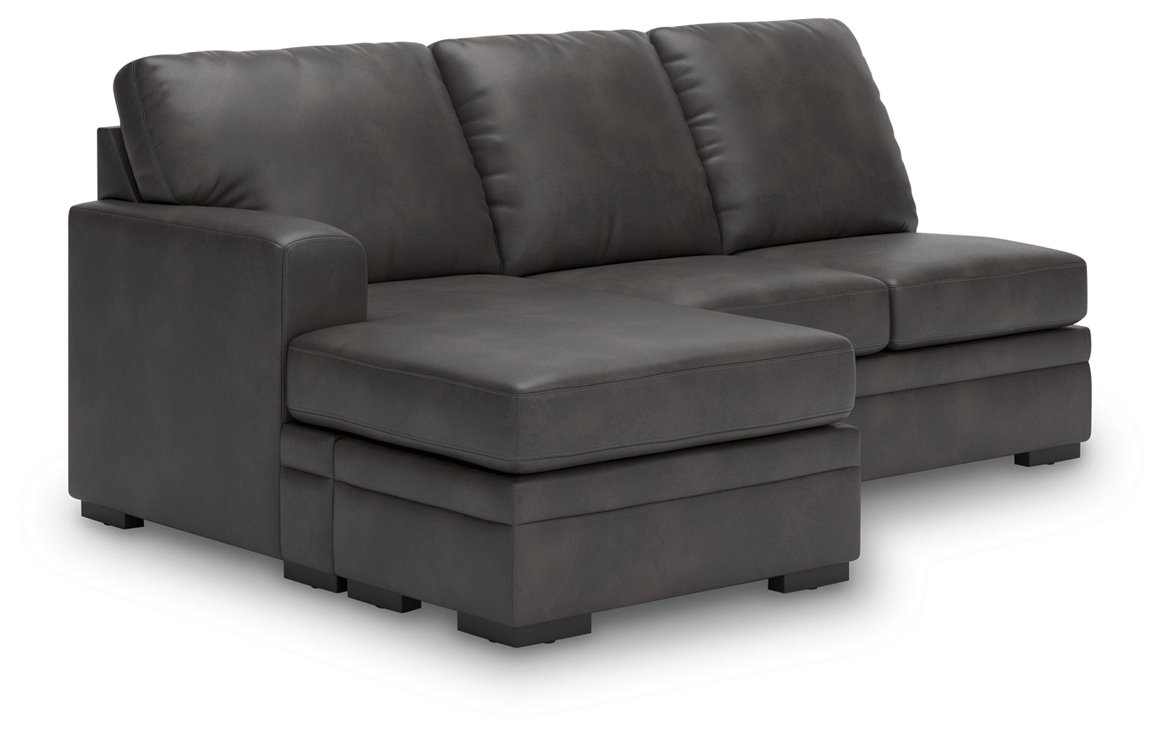 Lofton-Pike Shadow Faux Leather 2-Piece Sectional with Chaise