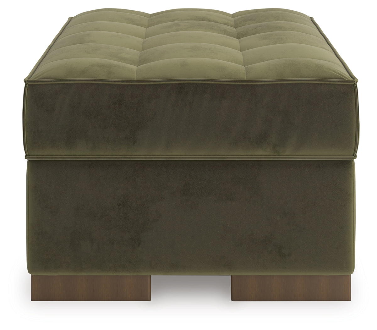 Caspian-Town Olive Velvet Oversized Accent Ottoman