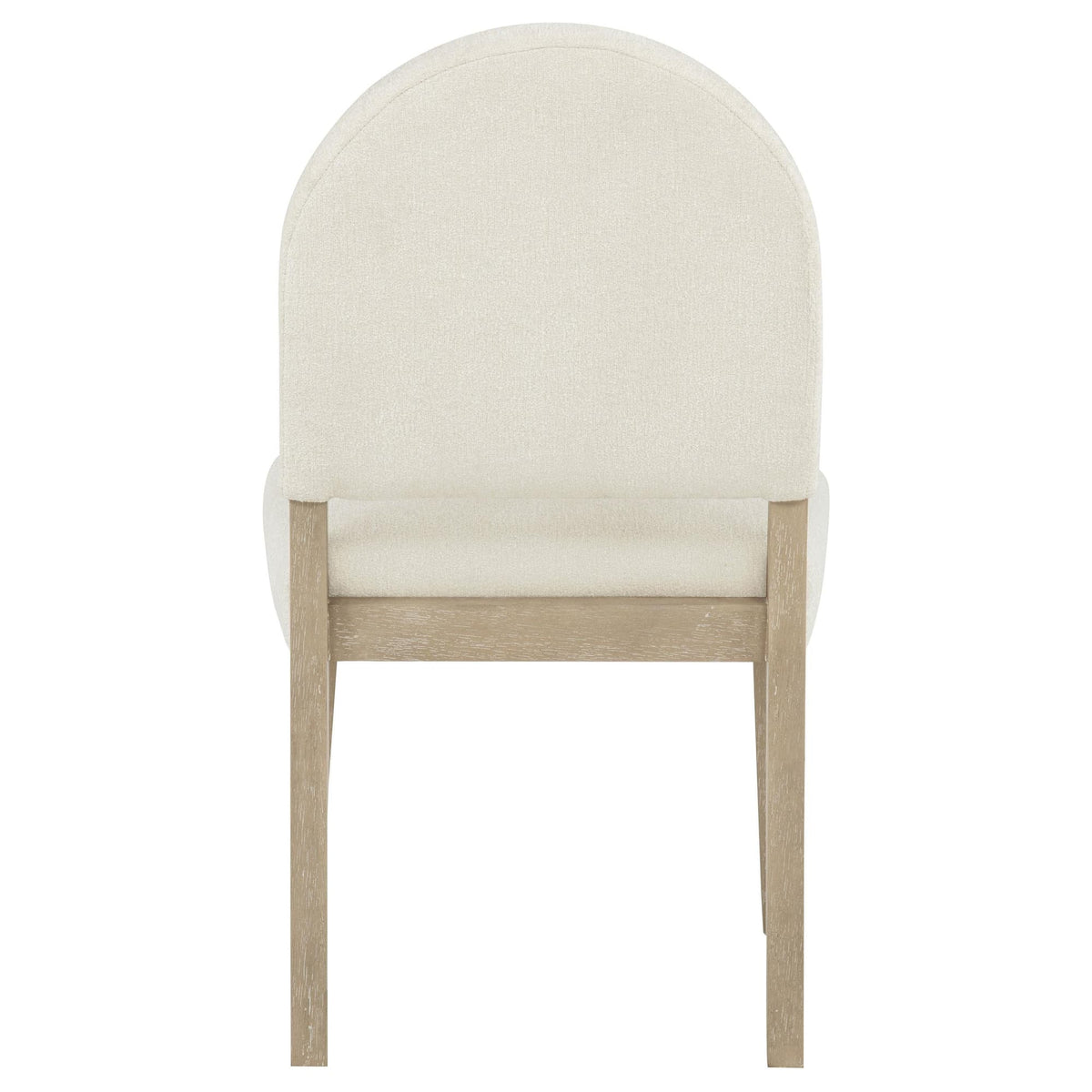 Lucaire Curved High Back Upholstered Dining Chair Cream Set of 2 — product image 7