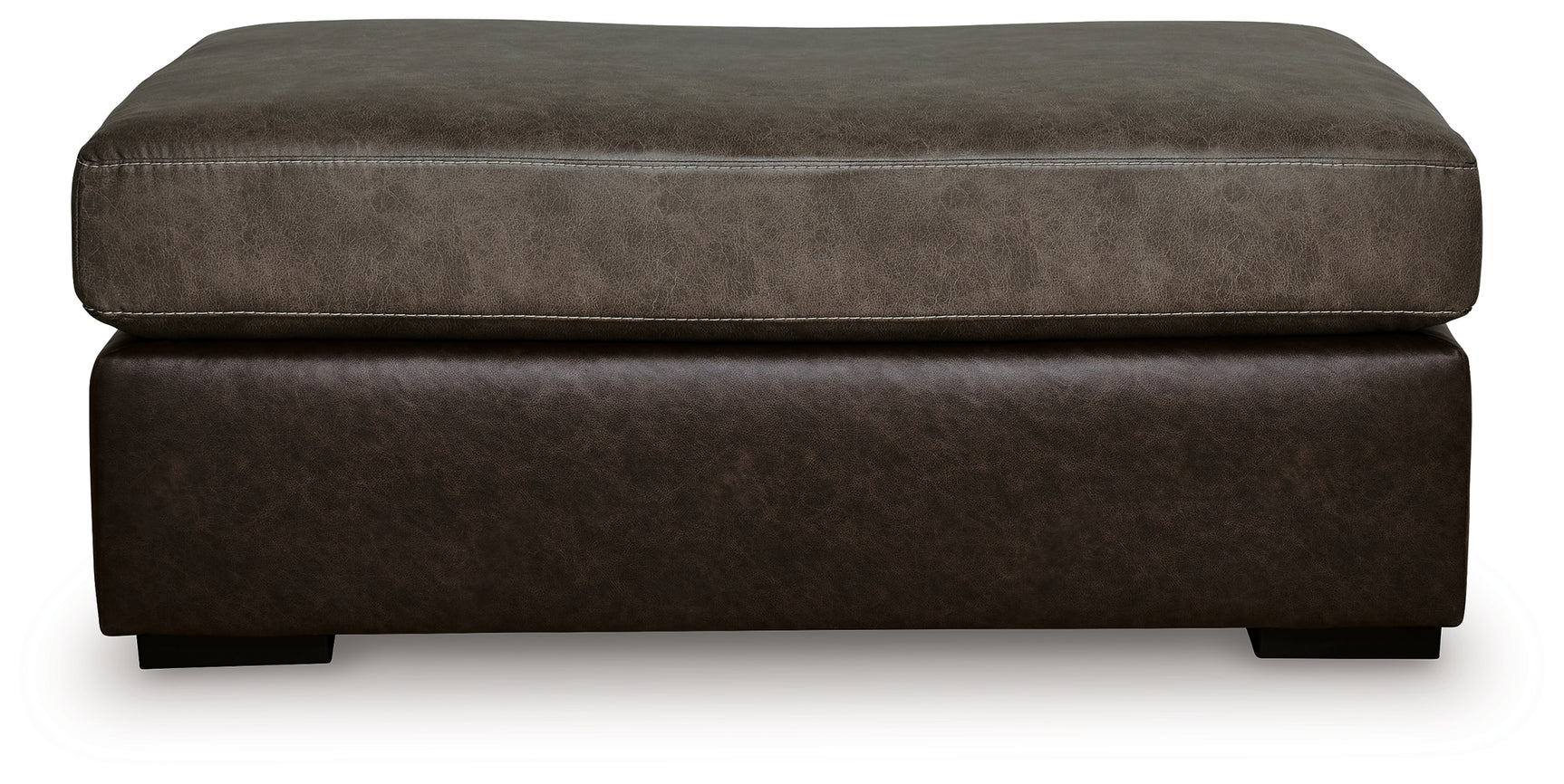 Castille Way Fossil Faux Leather Oversized Accent Ottoman