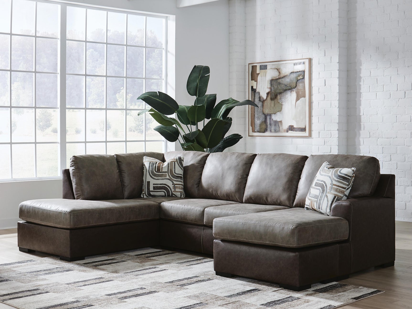 Castille Way Fossil 2-Piece Sleeper Sectional with Chaise