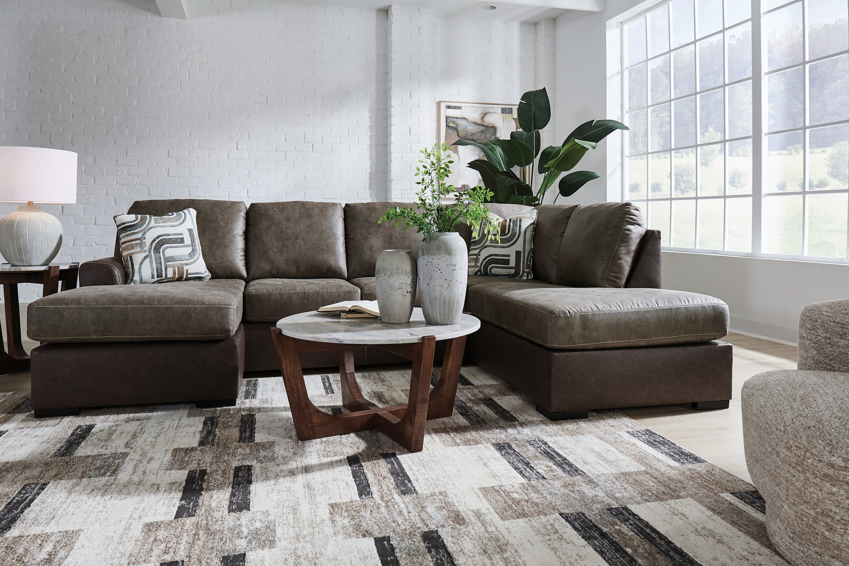 Castille Way Fossil 2-Piece Sleeper Sectional with Chaise