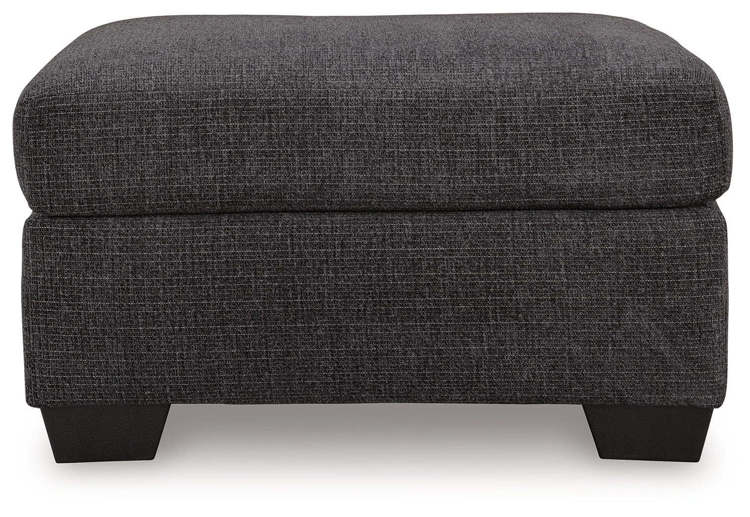 Loreo Ebony Chenille Ottoman