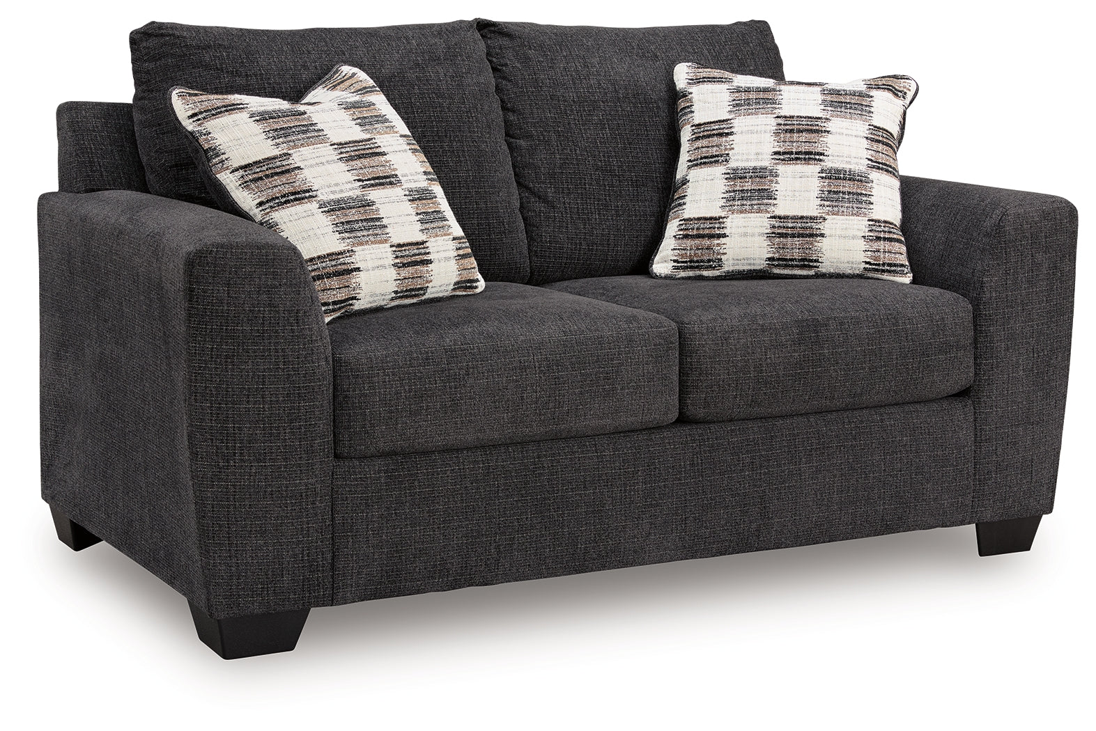 Loreo Ebony Chenille Loveseat