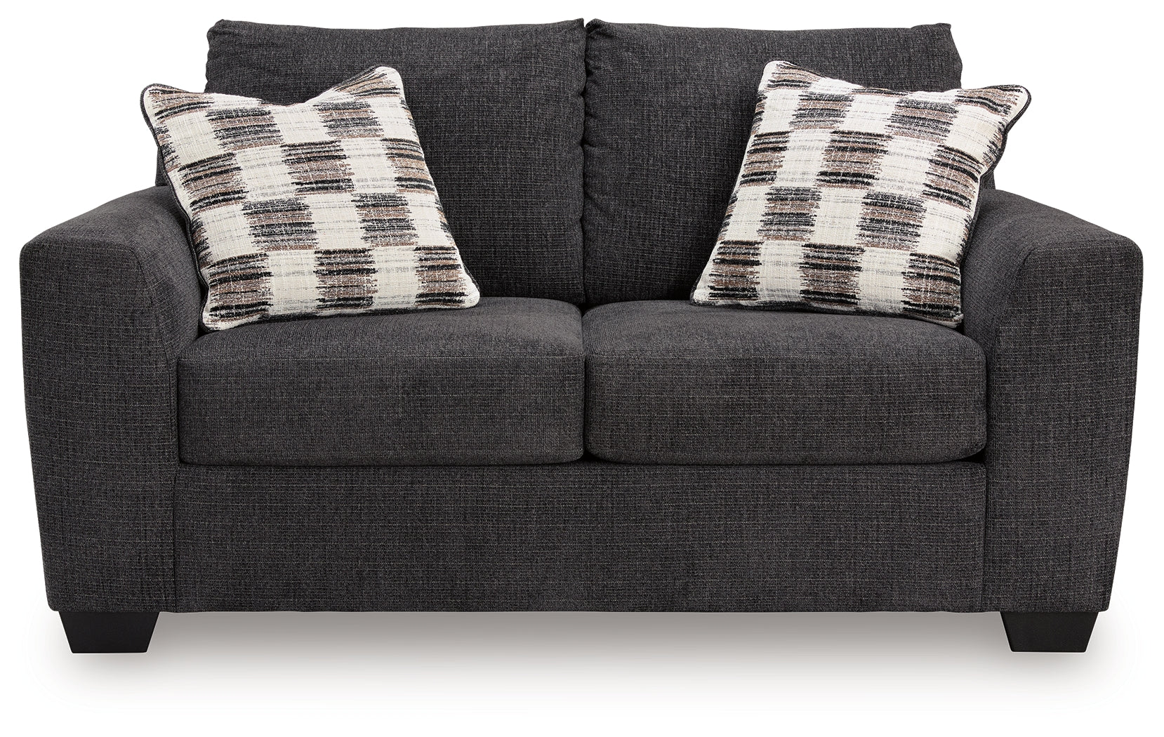 Loreo Ebony Chenille Loveseat