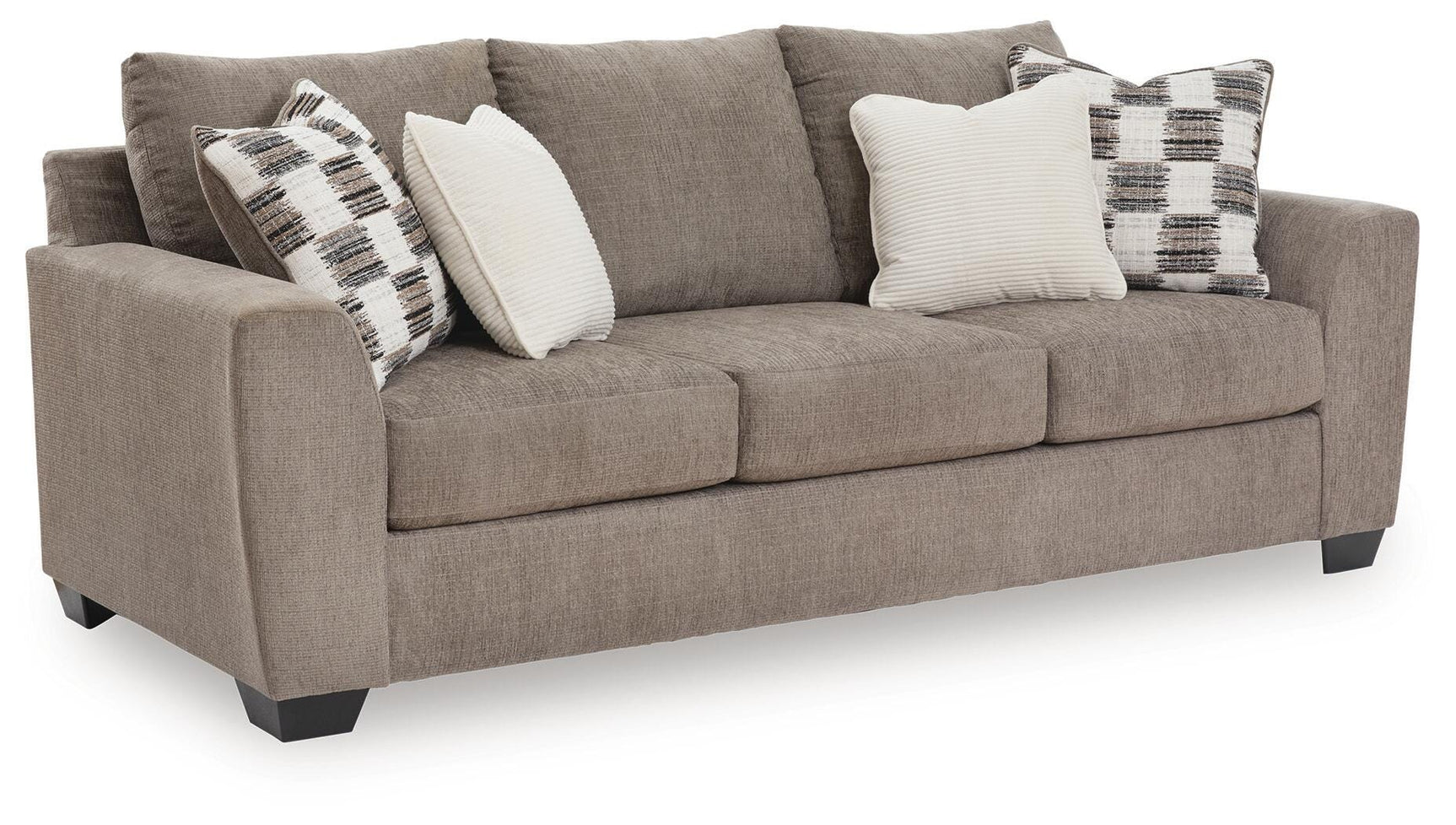 Loreo Truffle Chenille Queen Sofa Sleeper angled view