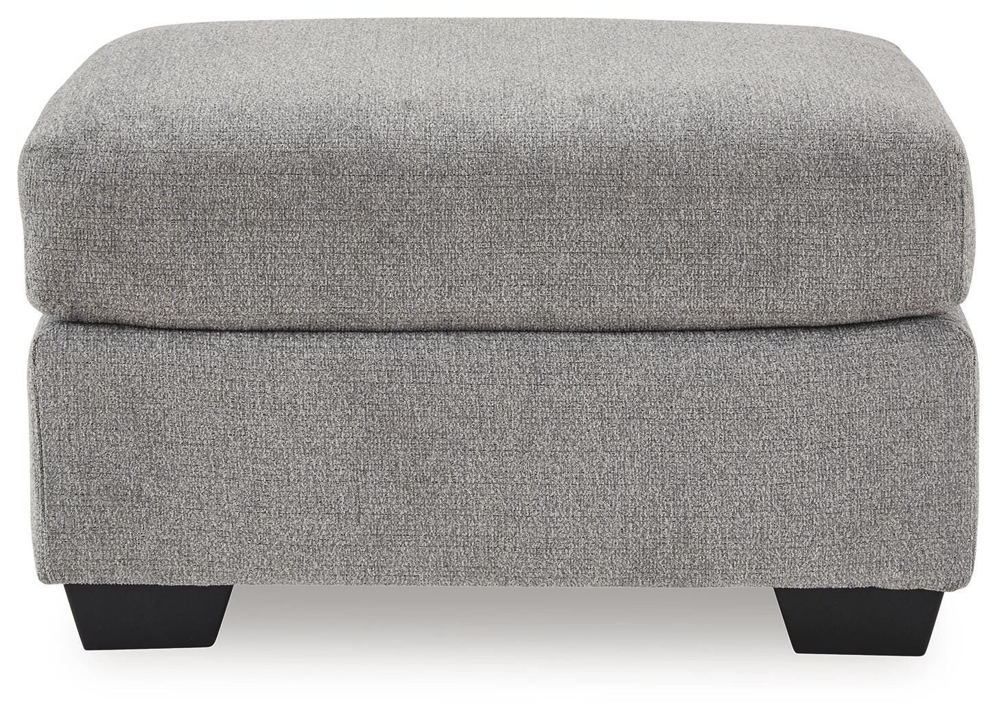 Loreo Flint Chenille Ottoman view 3