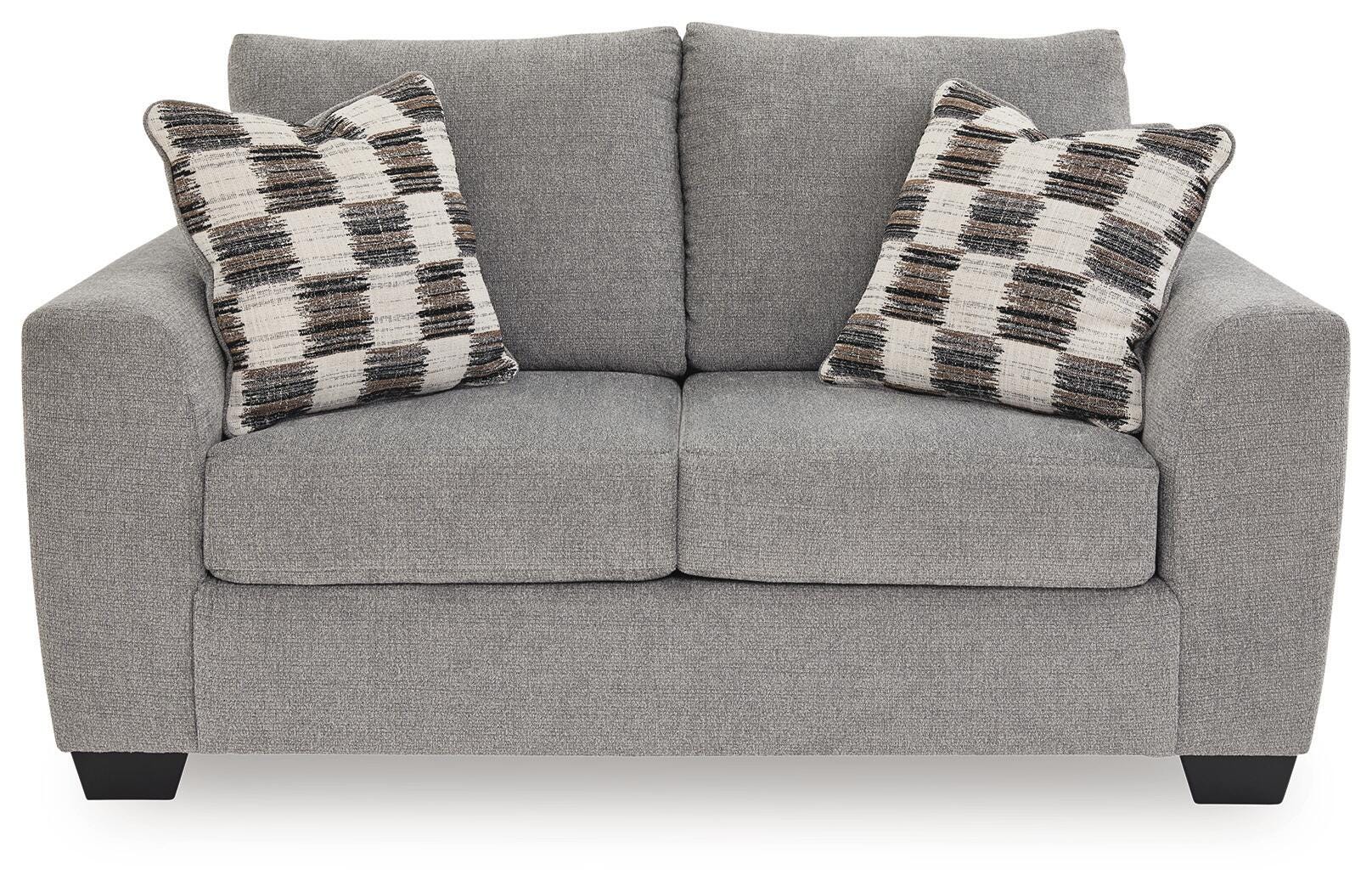 Loreo Flint Chenille Loveseat view 3