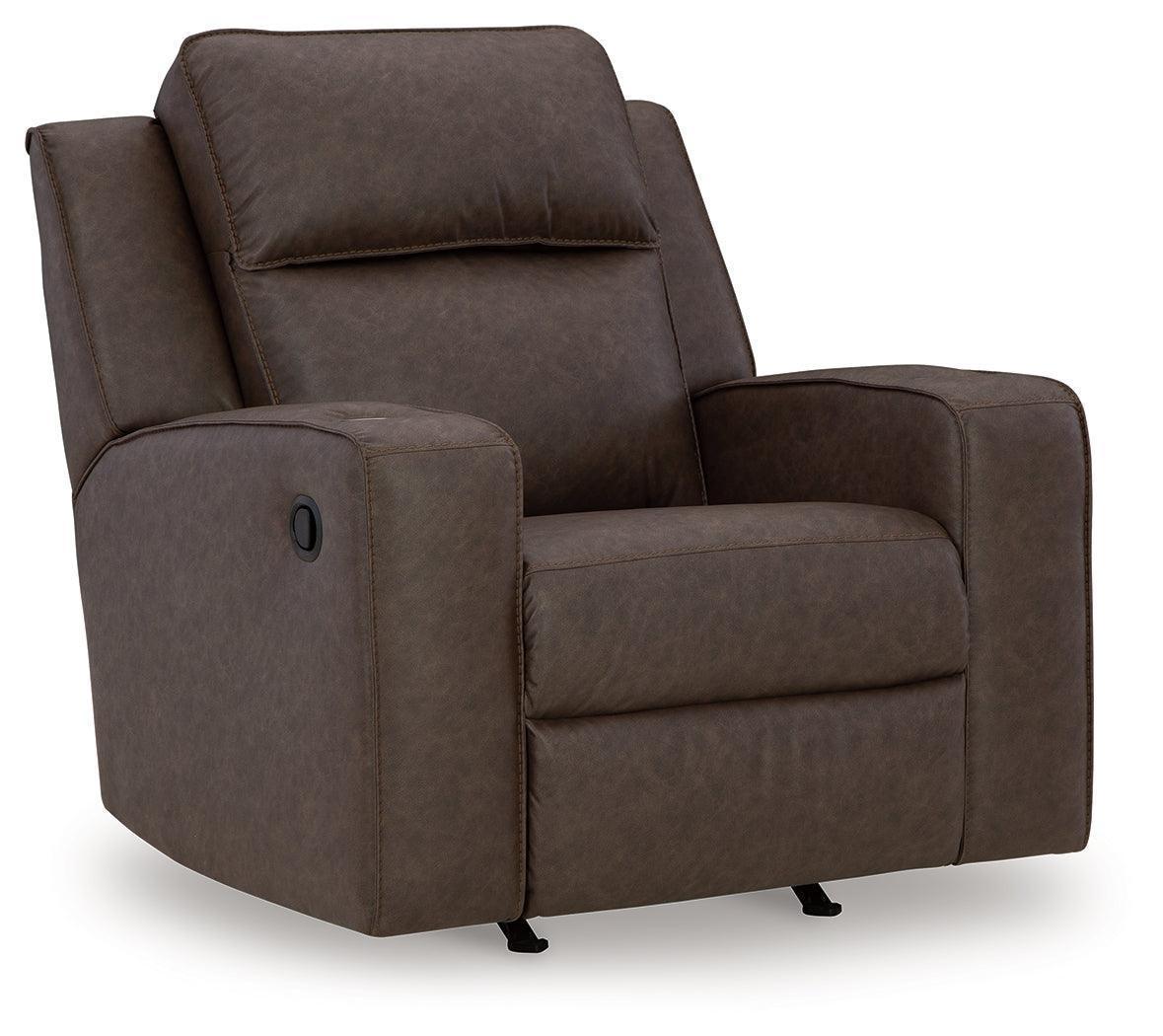 Lavenhorne Granite Faux Leather Rocker Recliner