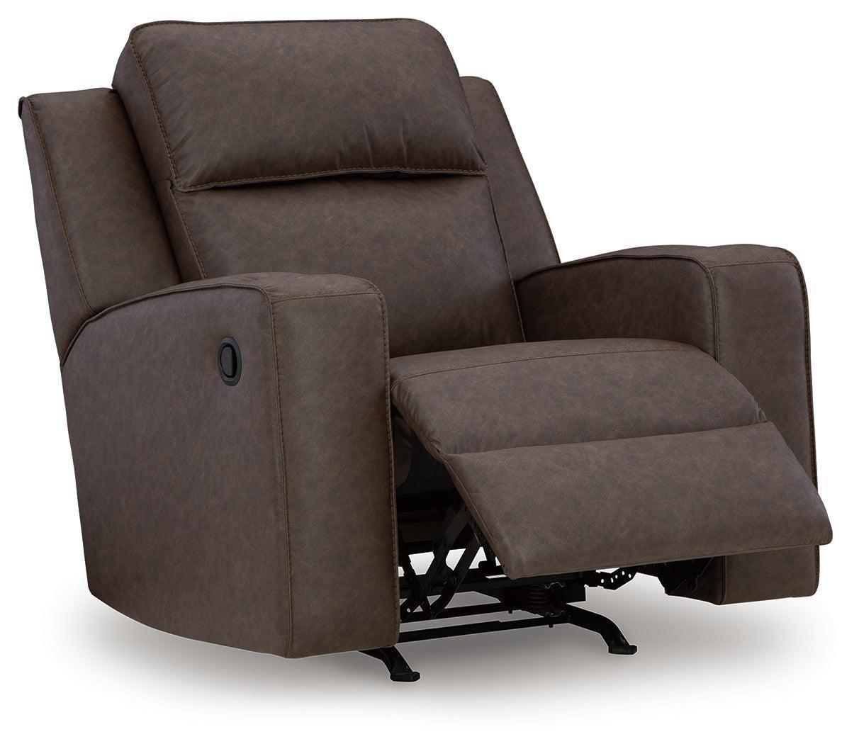 Lavenhorne Granite Faux Leather Rocker Recliner