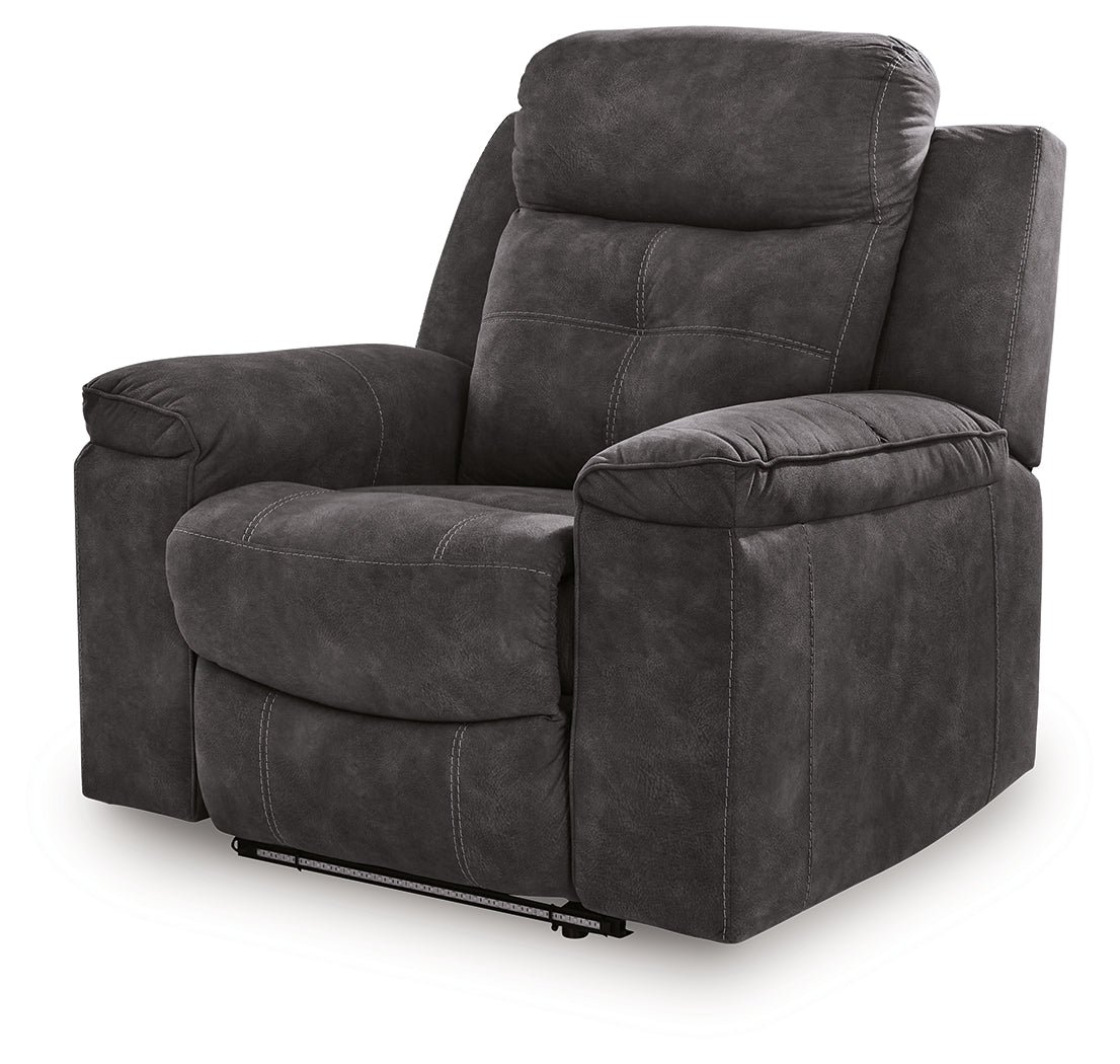 Brysonview Charcoal Faux Leather Recliner