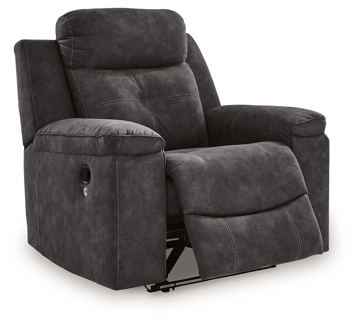 Brysonview Charcoal Faux Leather Recliner