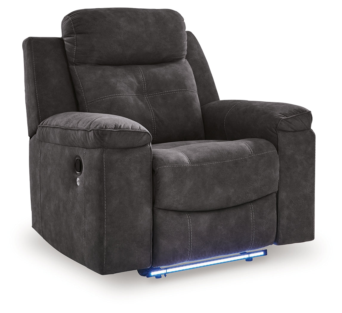 Brysonview Charcoal Faux Leather Recliner