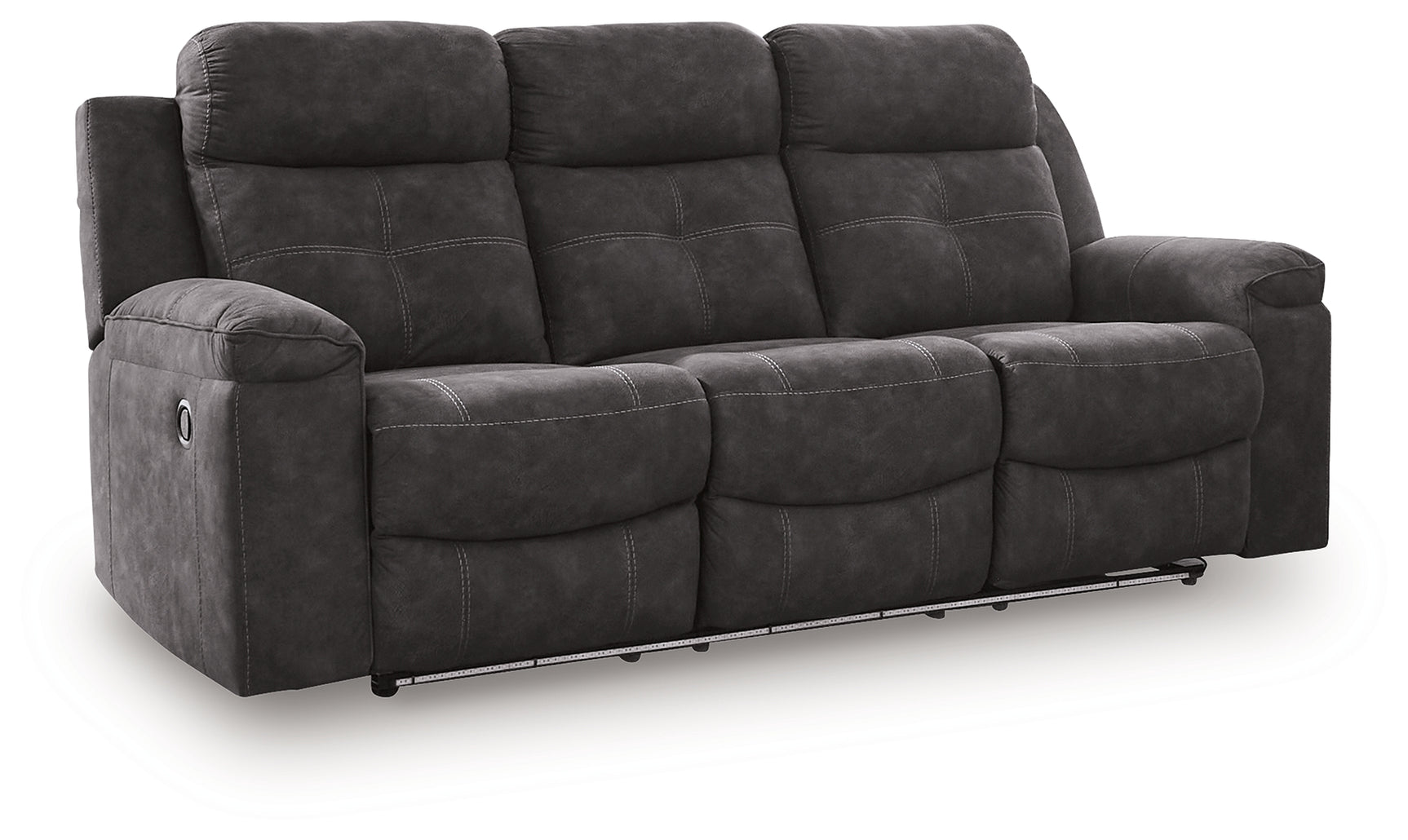 Brysonview Charcoal Faux Leather Reclining Sofa